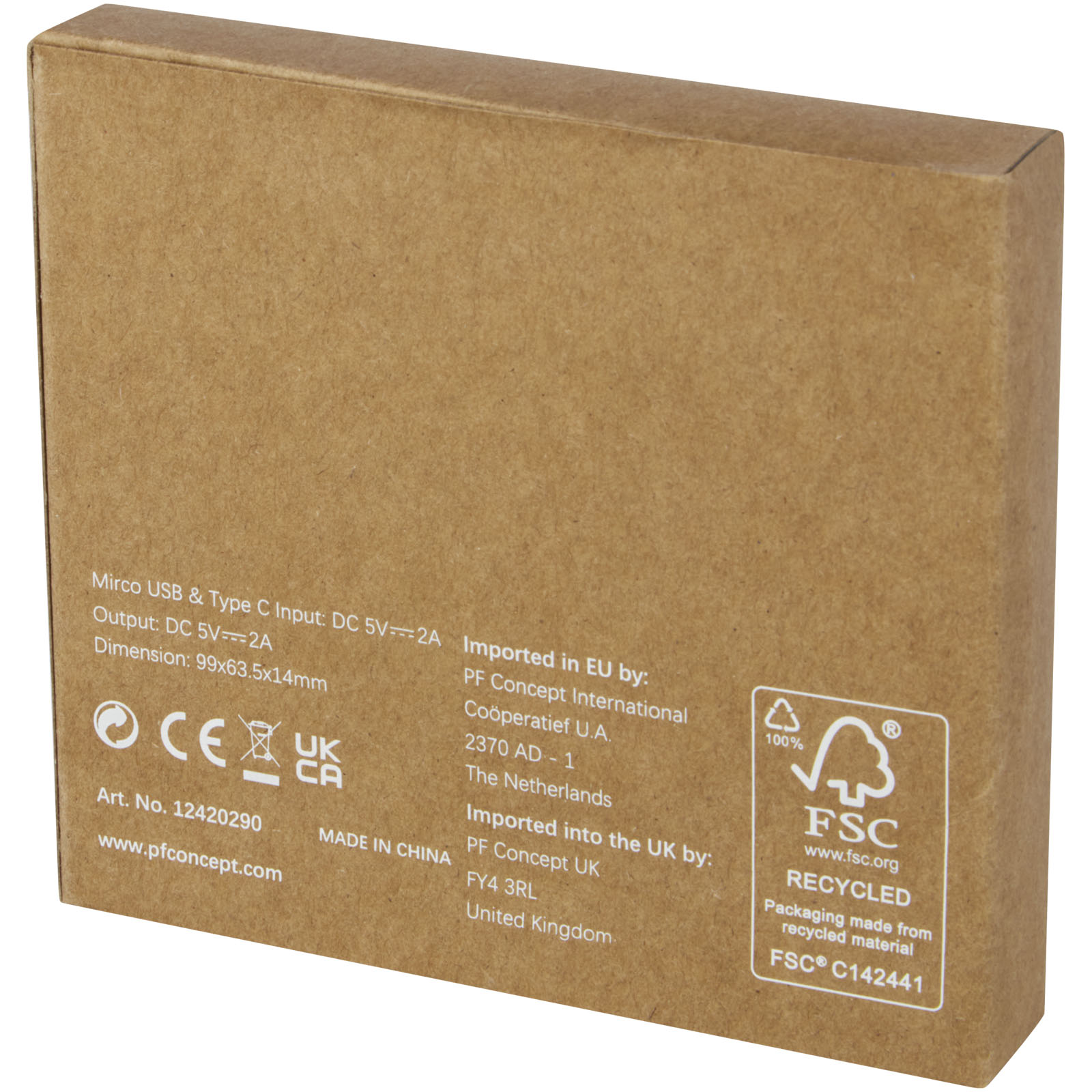 Batería externa de plástico reciclado de 5000 mAh Loop