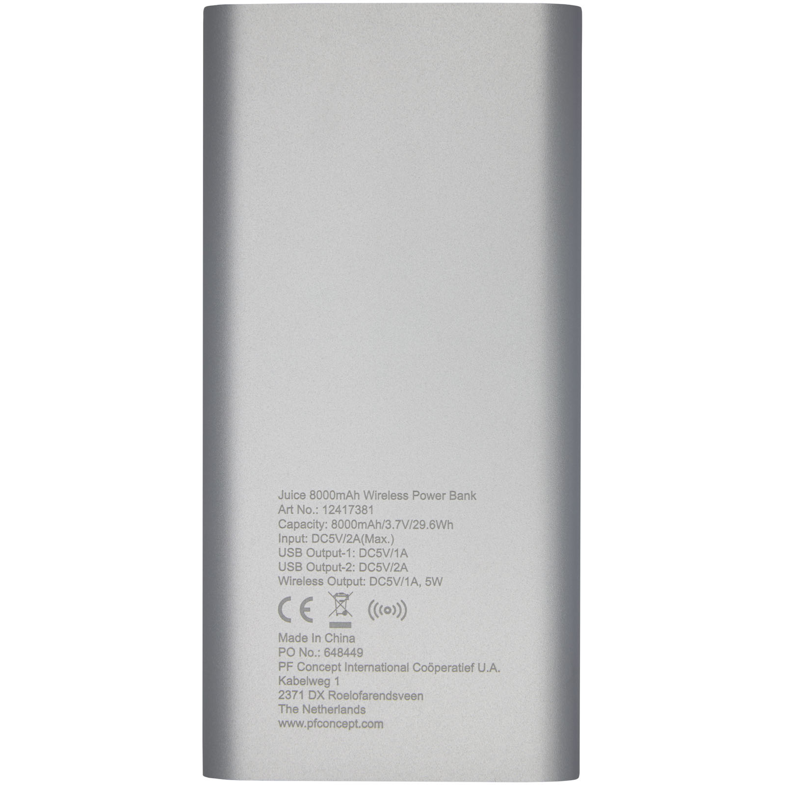 Batería externa inalámbrica de 8000 mAh Juice