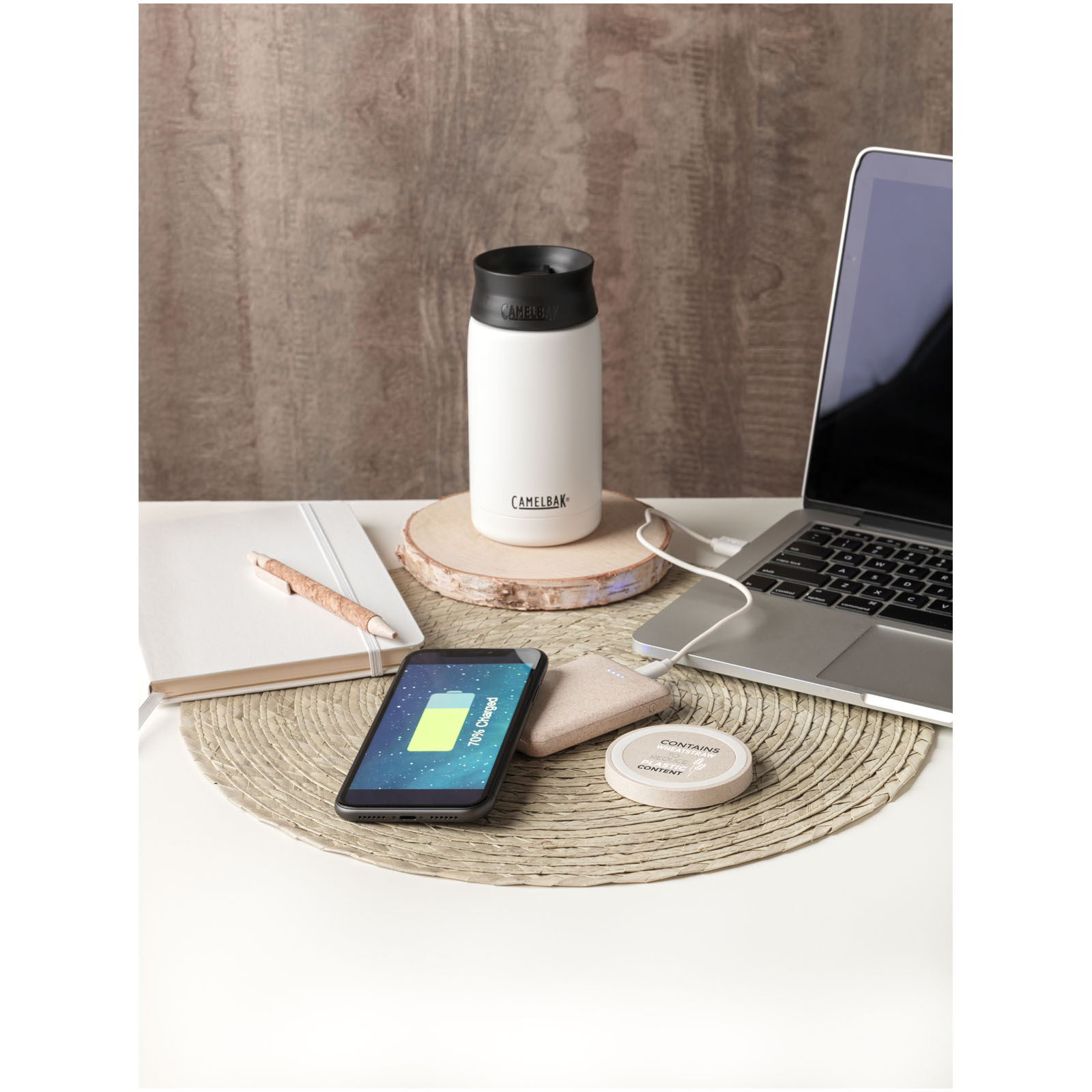 Batería externa de 5000 mAh de paja de trigo Asama