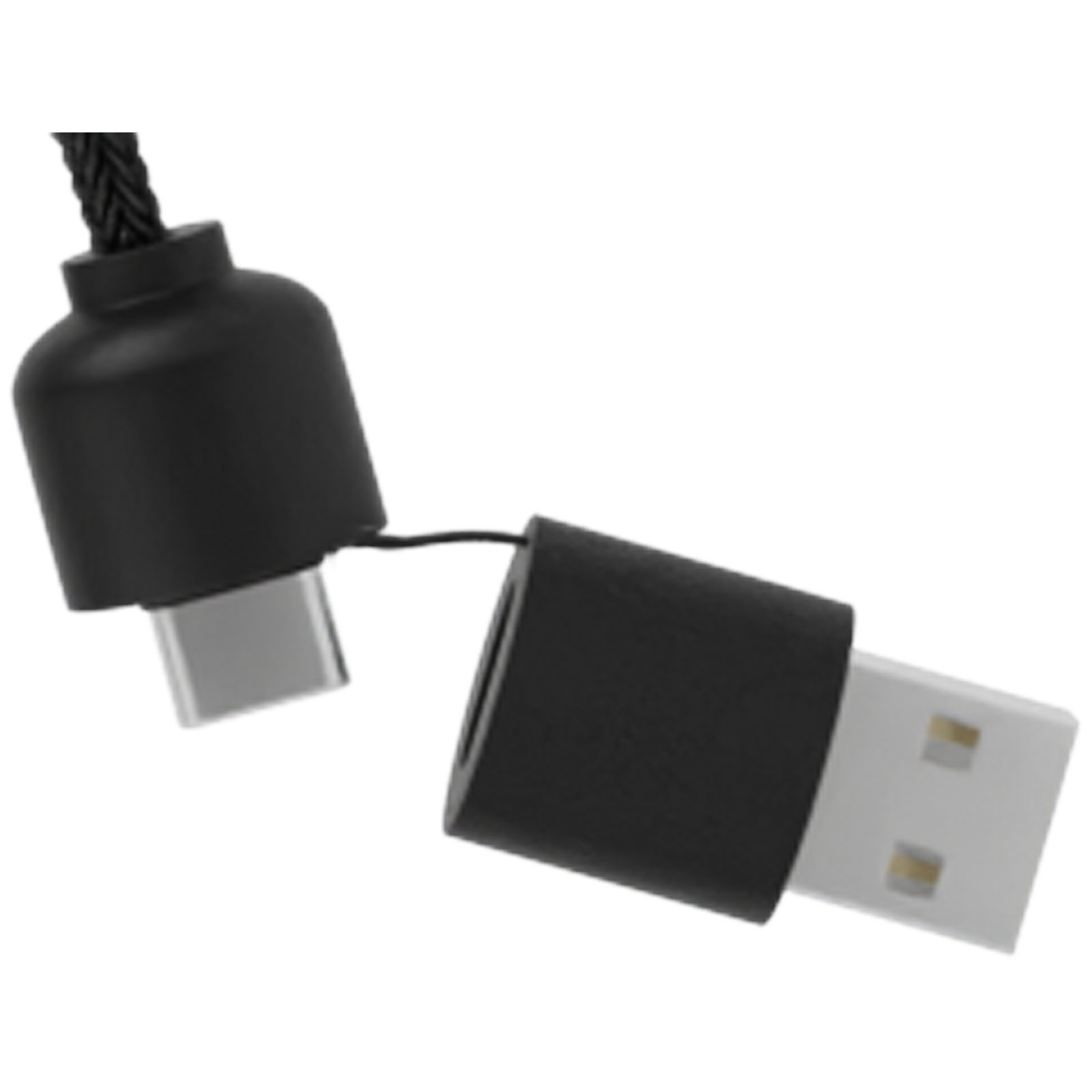 Cable de carga de 40 W 5 en 1 de PET reciclado con logo retroiluminado y estuche cuadrado de madera SCX.design C38