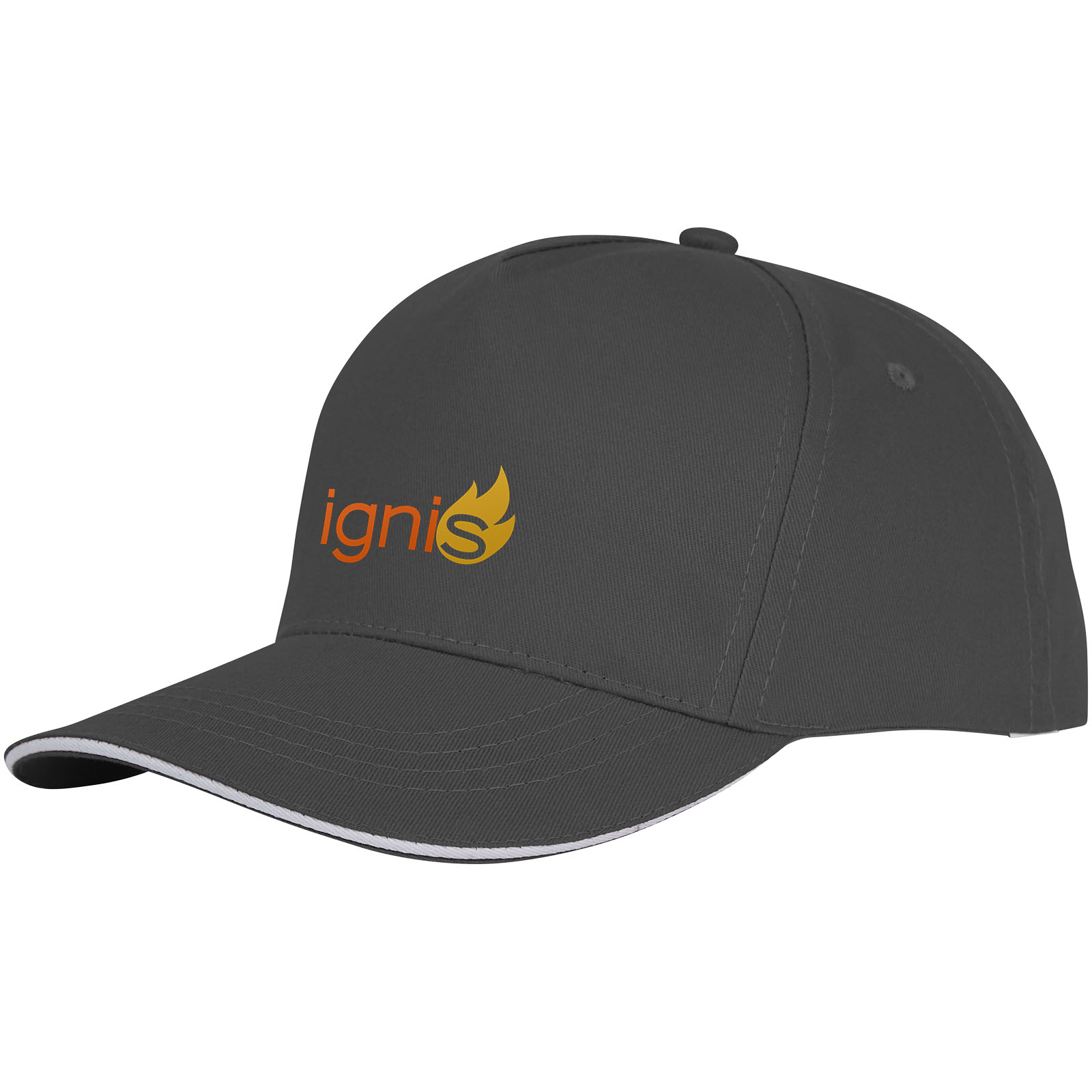 Gorra de 5 paneles con ribete Ceto