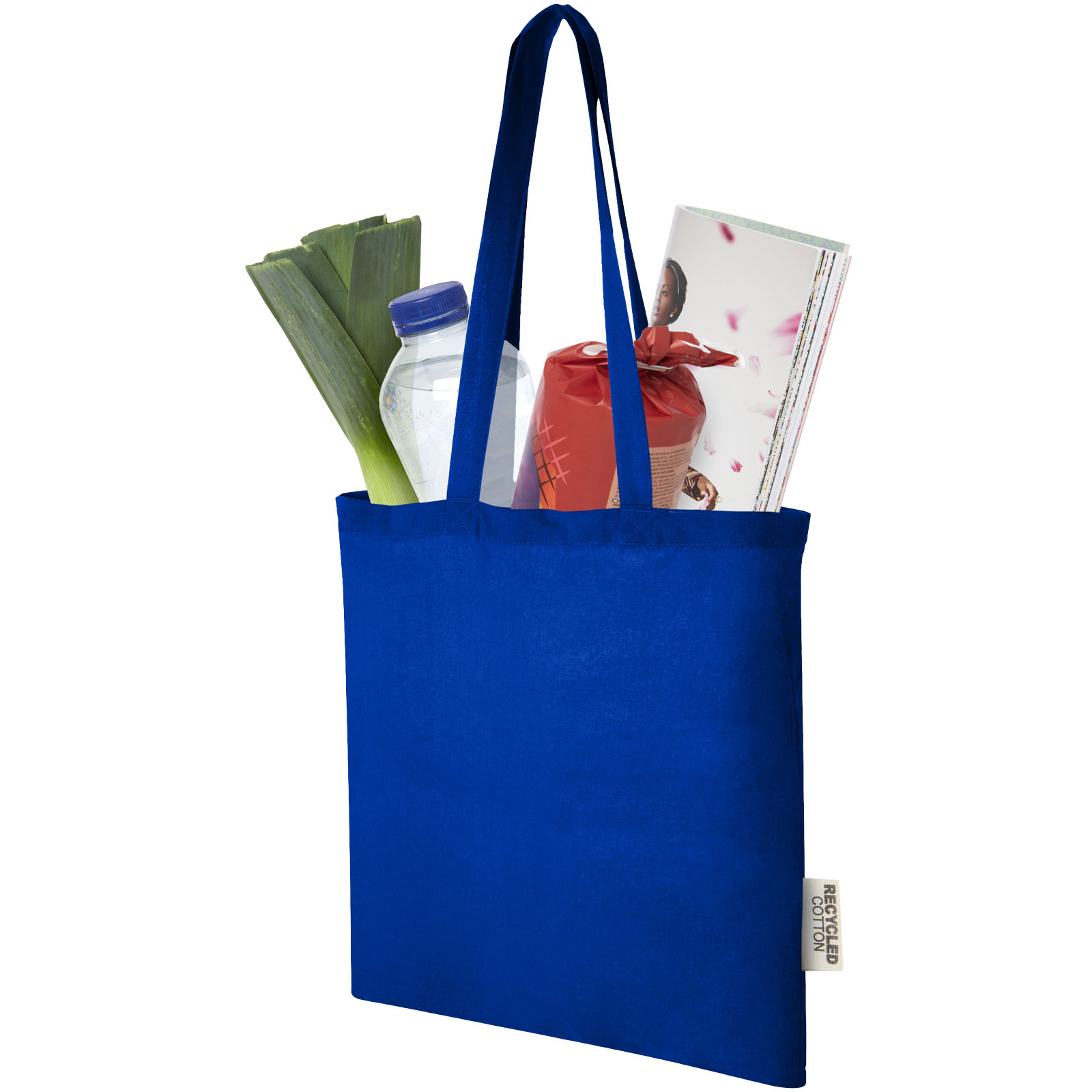 Bolsa Tote de algodón reciclado GRS de 140 g/m2 de 7 L Madras
