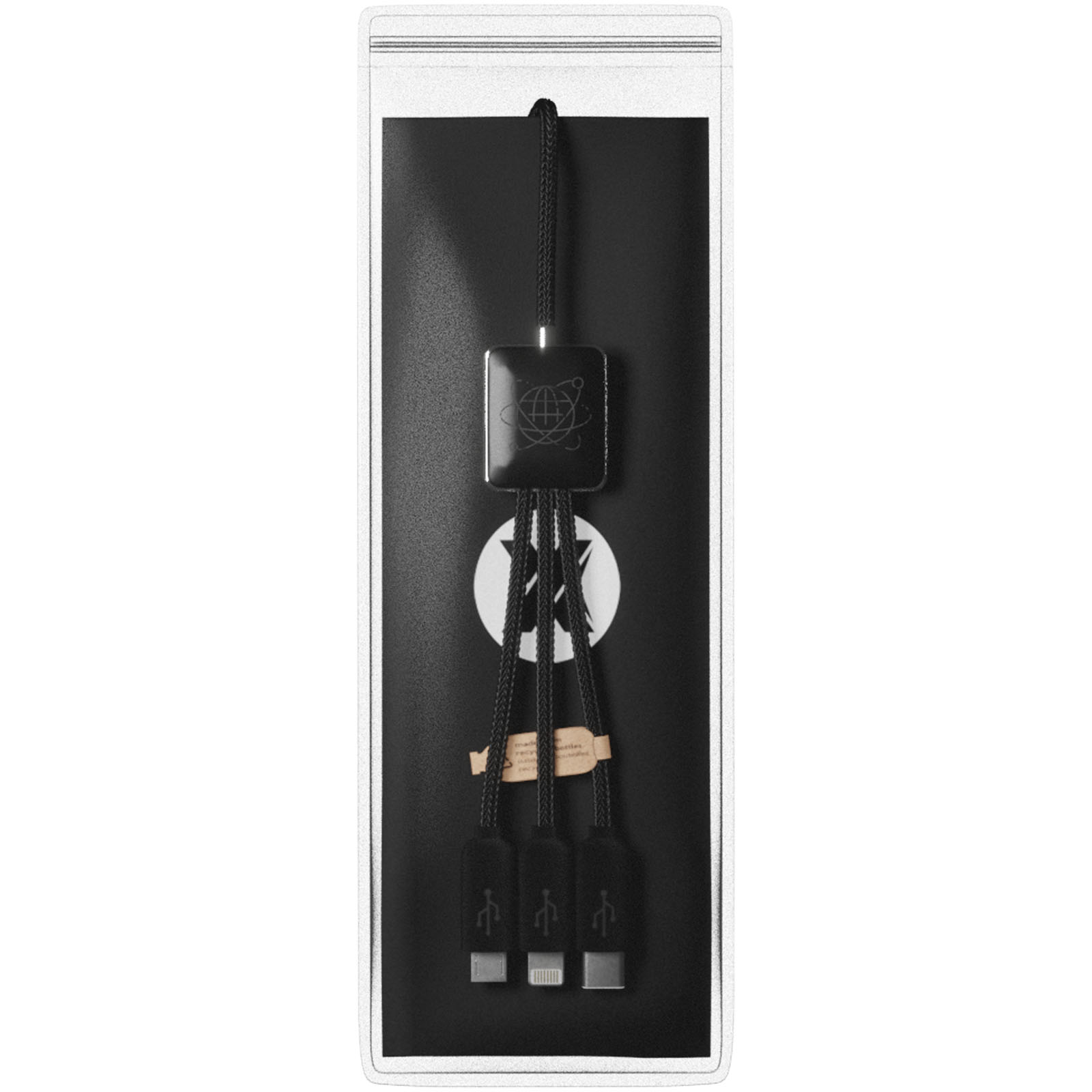 Cable de carga 5 en 1 RPET con transferencia de datos SCX Design C45