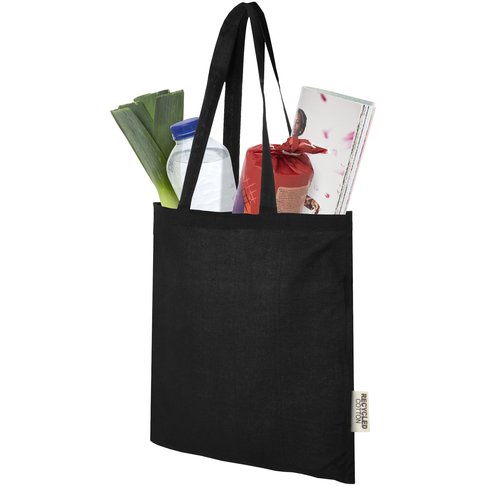Bolsa Tote de algodón reciclado GRS de 140 g/m2 de 7 L Madras