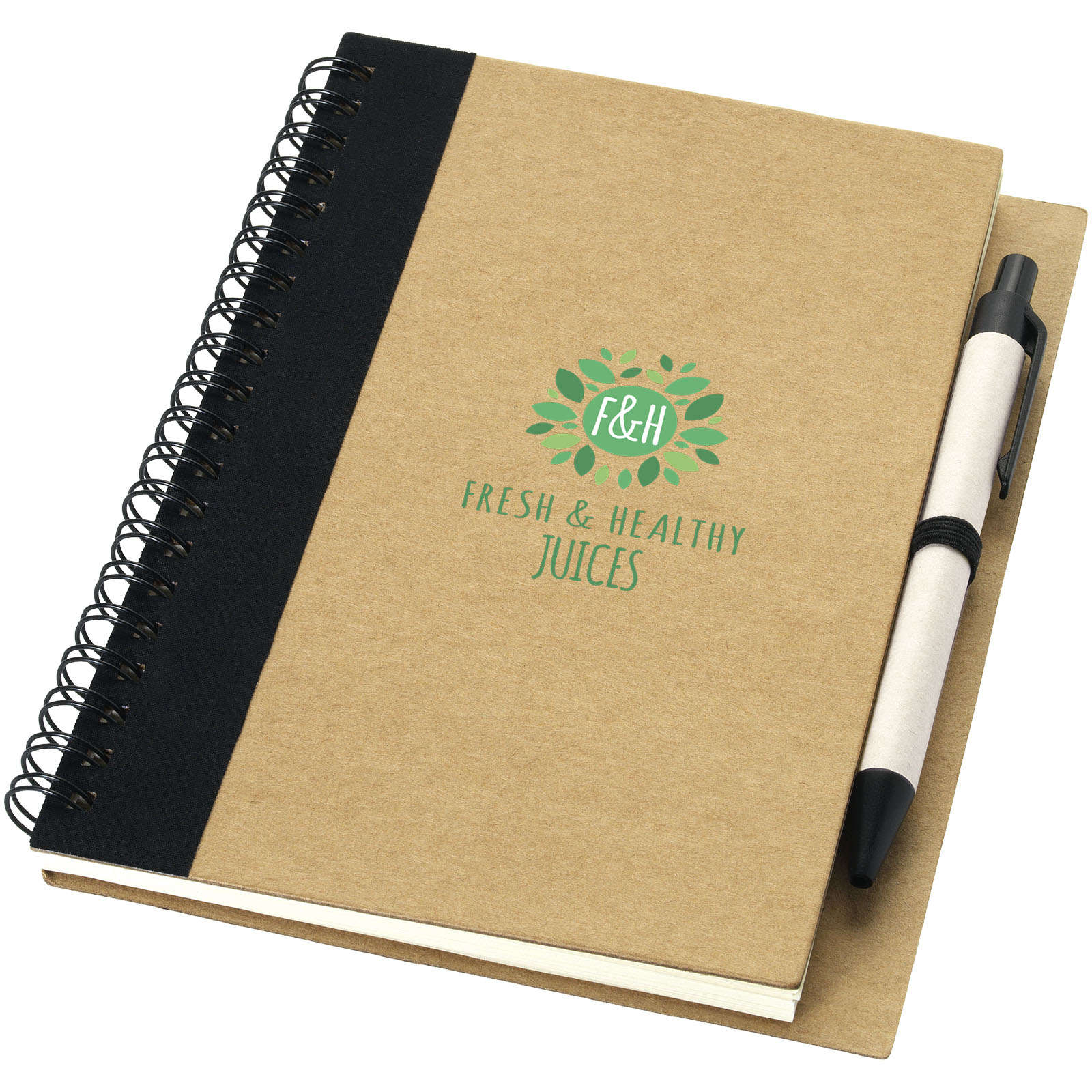 Libreta de papel reciclado con bolígrafo Priestly