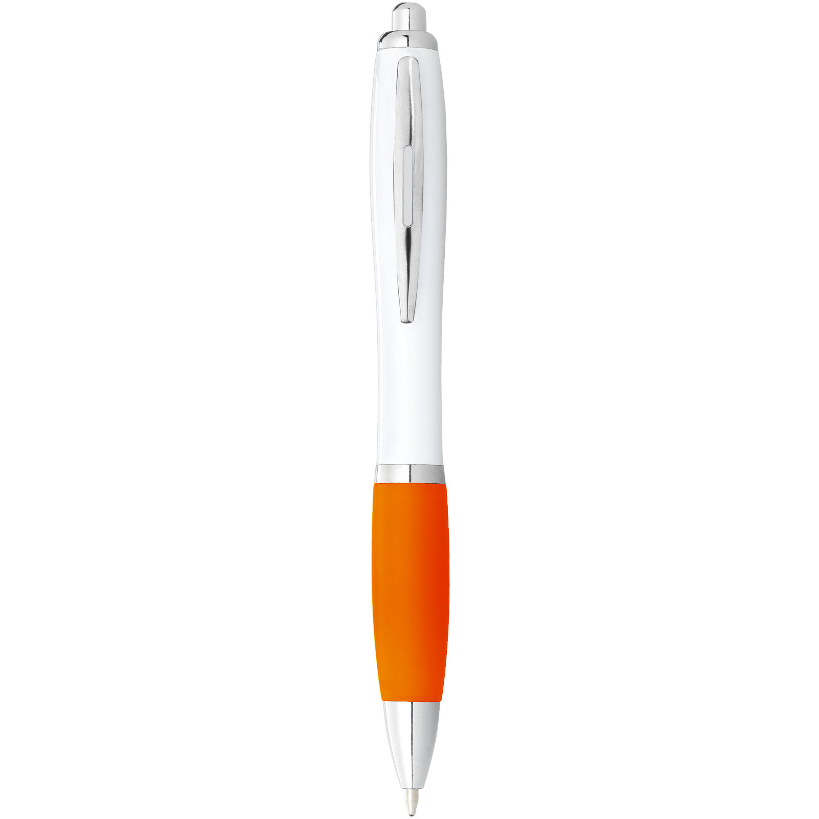 Bolígrafo blanco con empuñadura de color Nash (tinta negra)