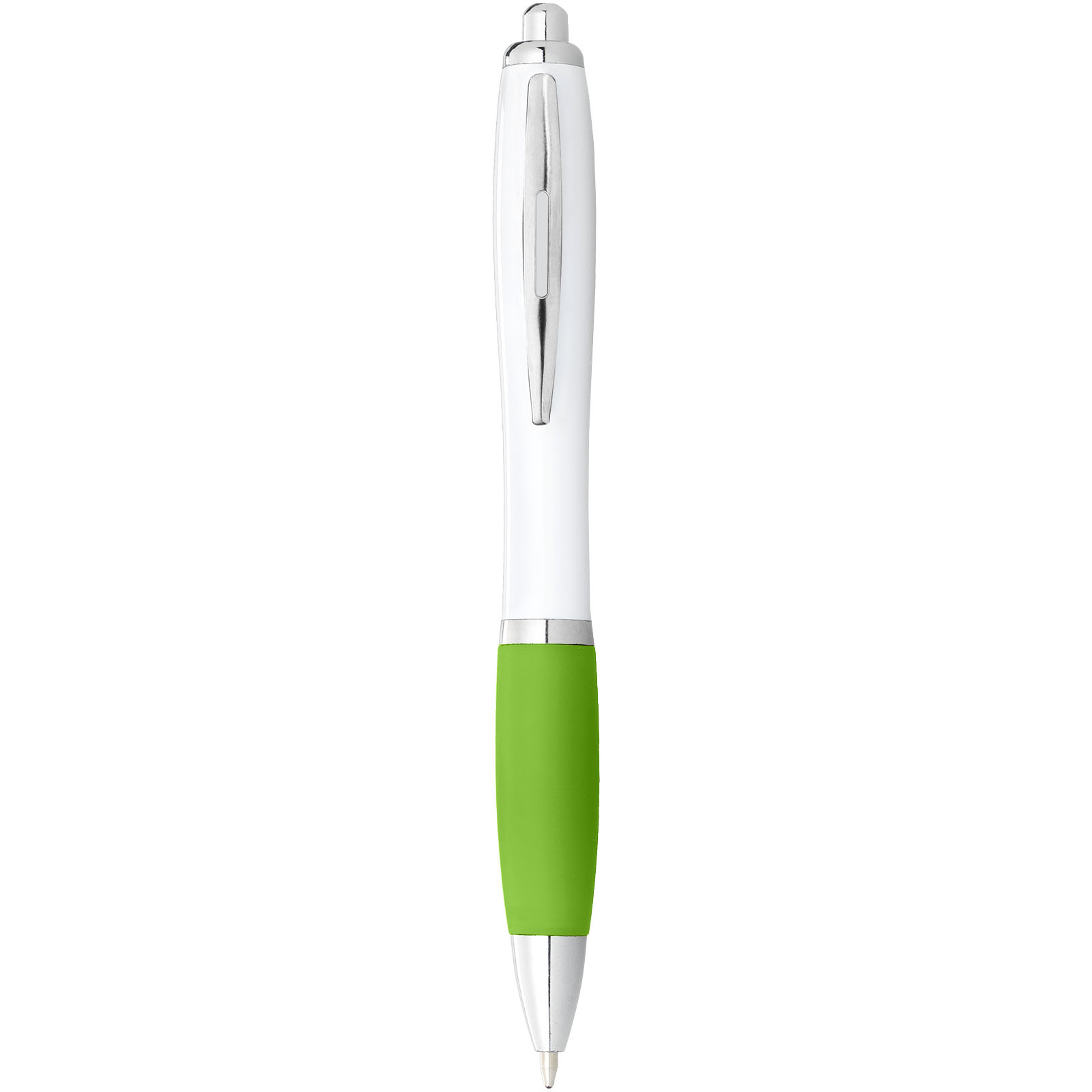 Bolígrafo blanco con empuñadura de color Nash (tinta negra)