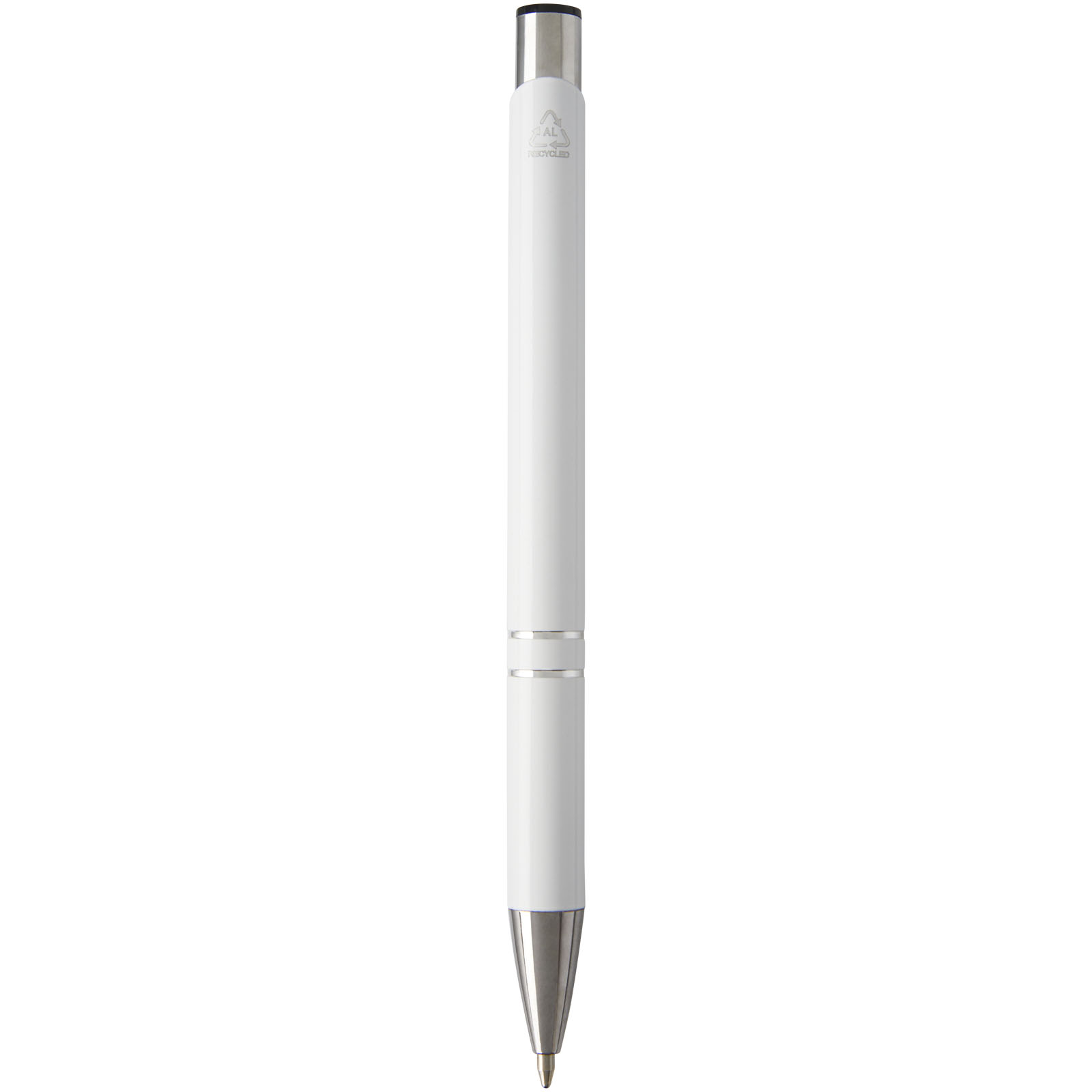 Bolígrafo de aluminio reciclado Moneta (tinta negra)