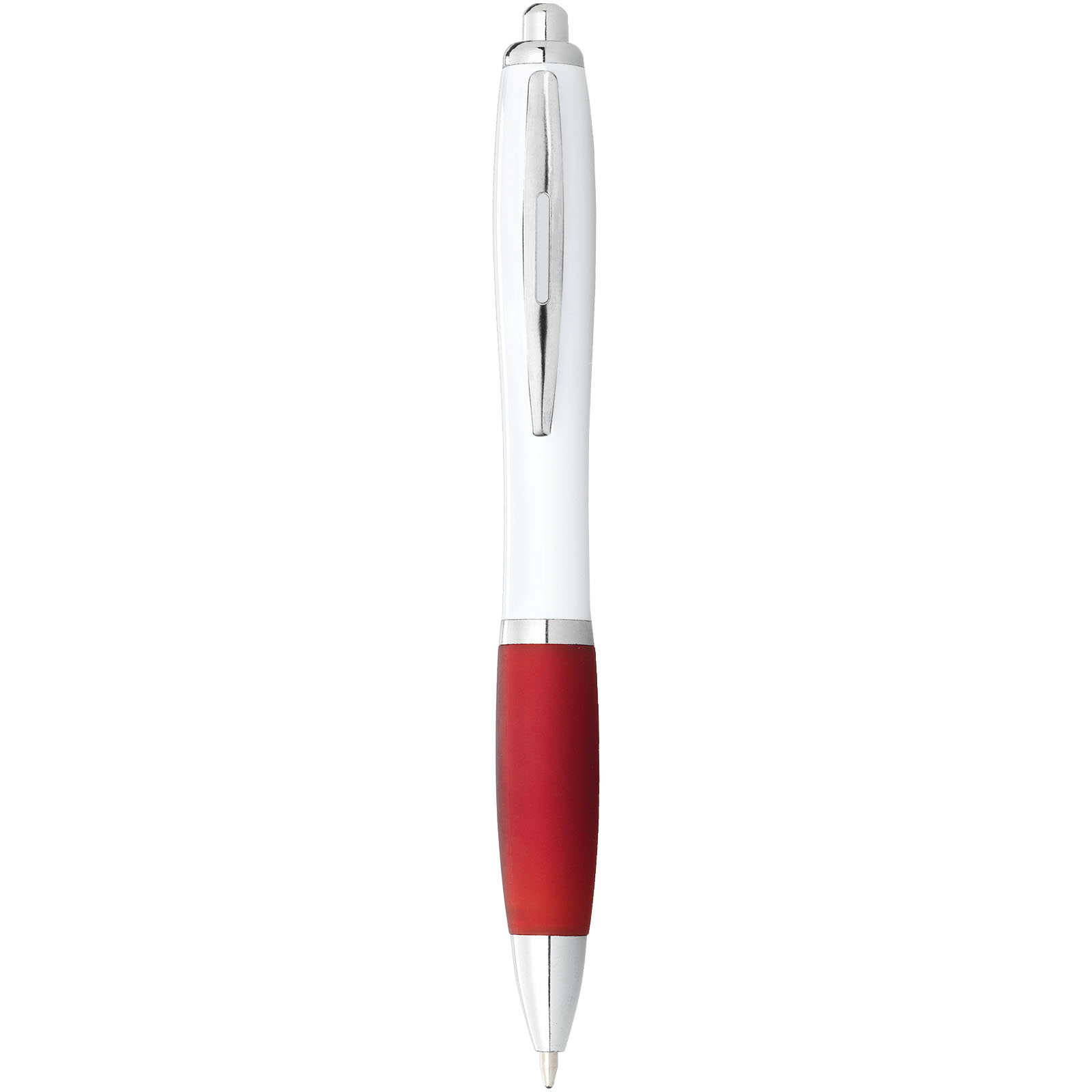 Bolígrafo blanco con empuñadura de color Nash (tinta negra)