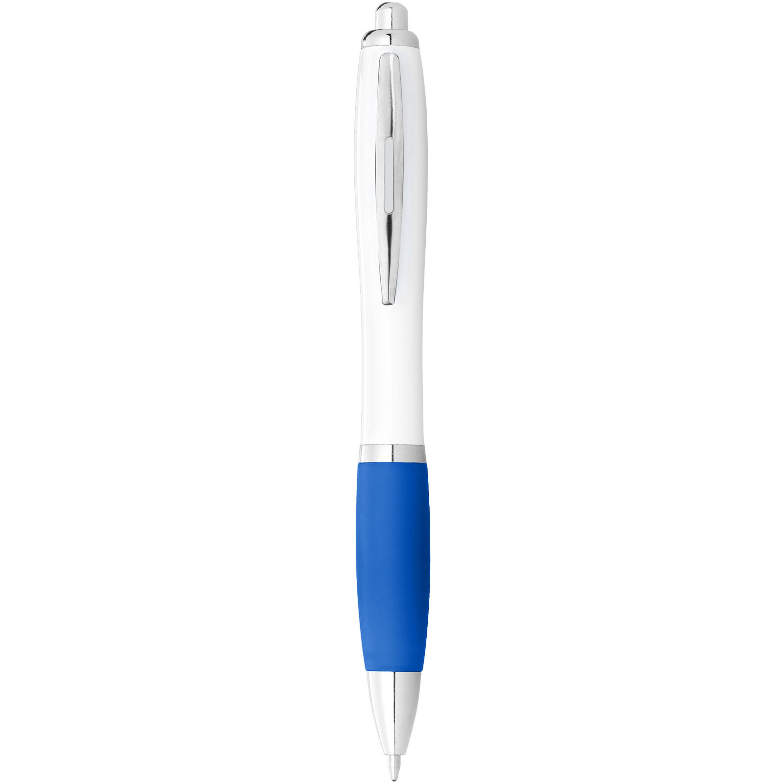 Bolígrafo blanco con empuñadura de color Nash (tinta negra)