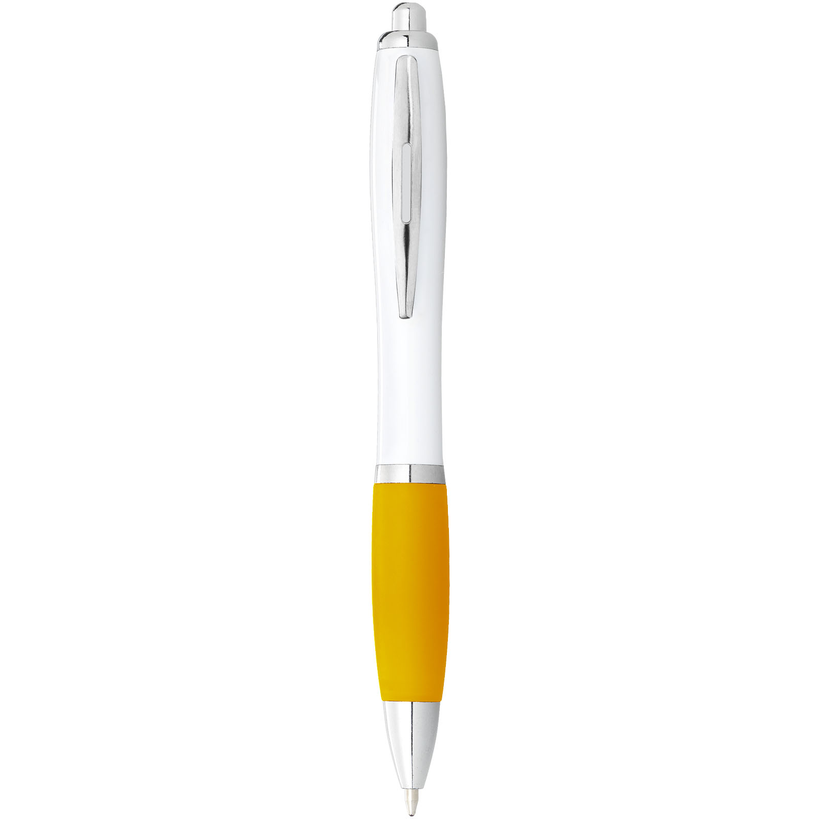 Bolígrafo blanco con empuñadura de color Nash (tinta negra)