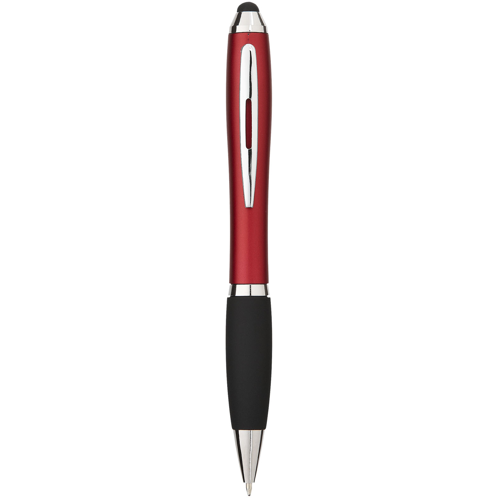 Bolígrafo stylus de color con empuñadura negra Nash (tinta azul)