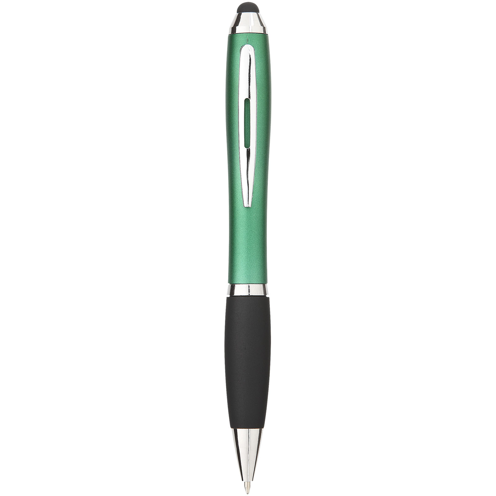 Bolígrafo stylus de color con empuñadura negra Nash (tinta azul)