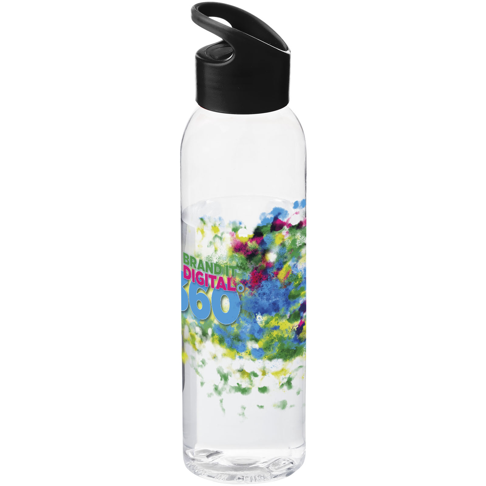 Botella de Tritan™ transparente con tapa de colores de 650 ml Sky