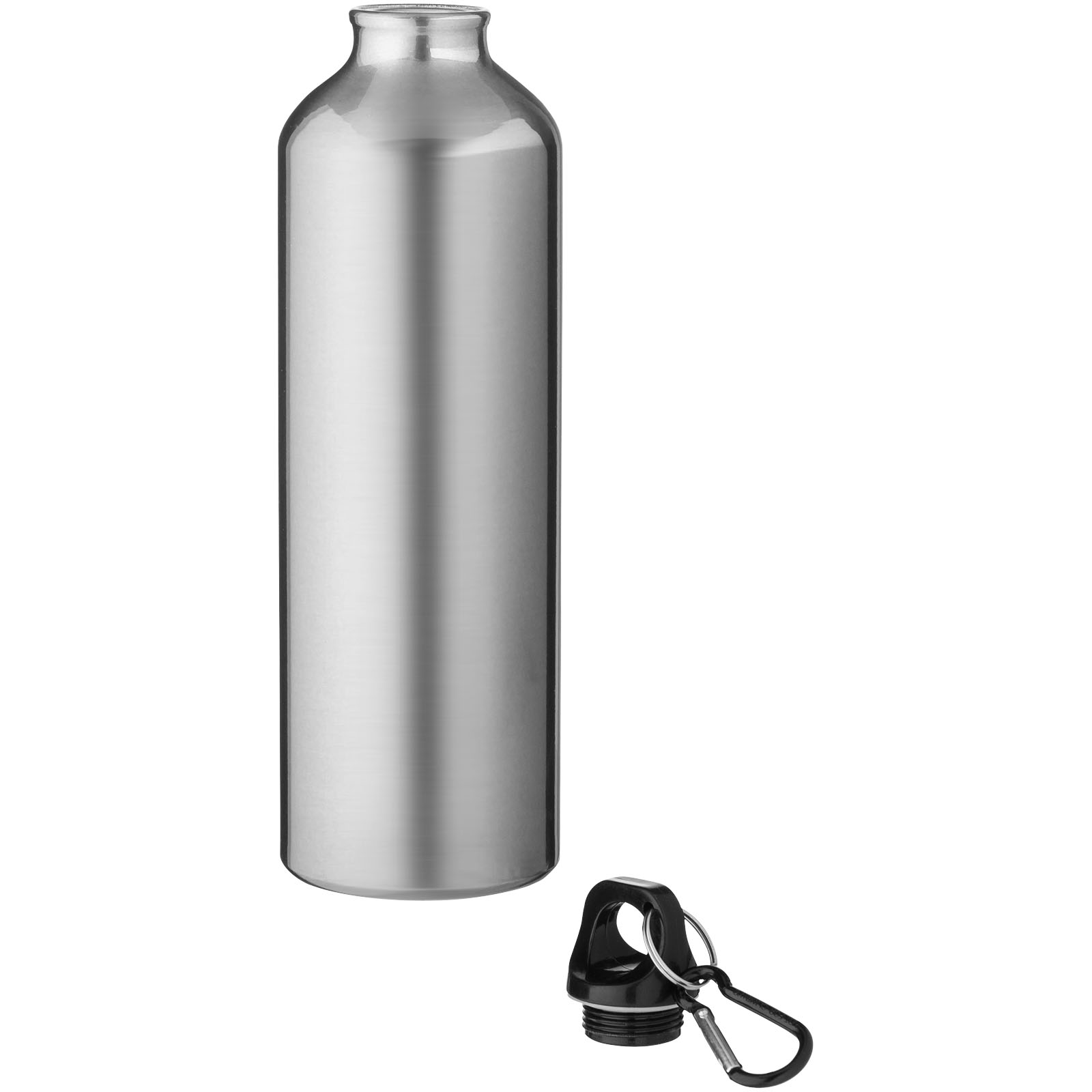 Botella de 770 ml de aluminio reciclado con certificado RCS con mosquetón Oregon