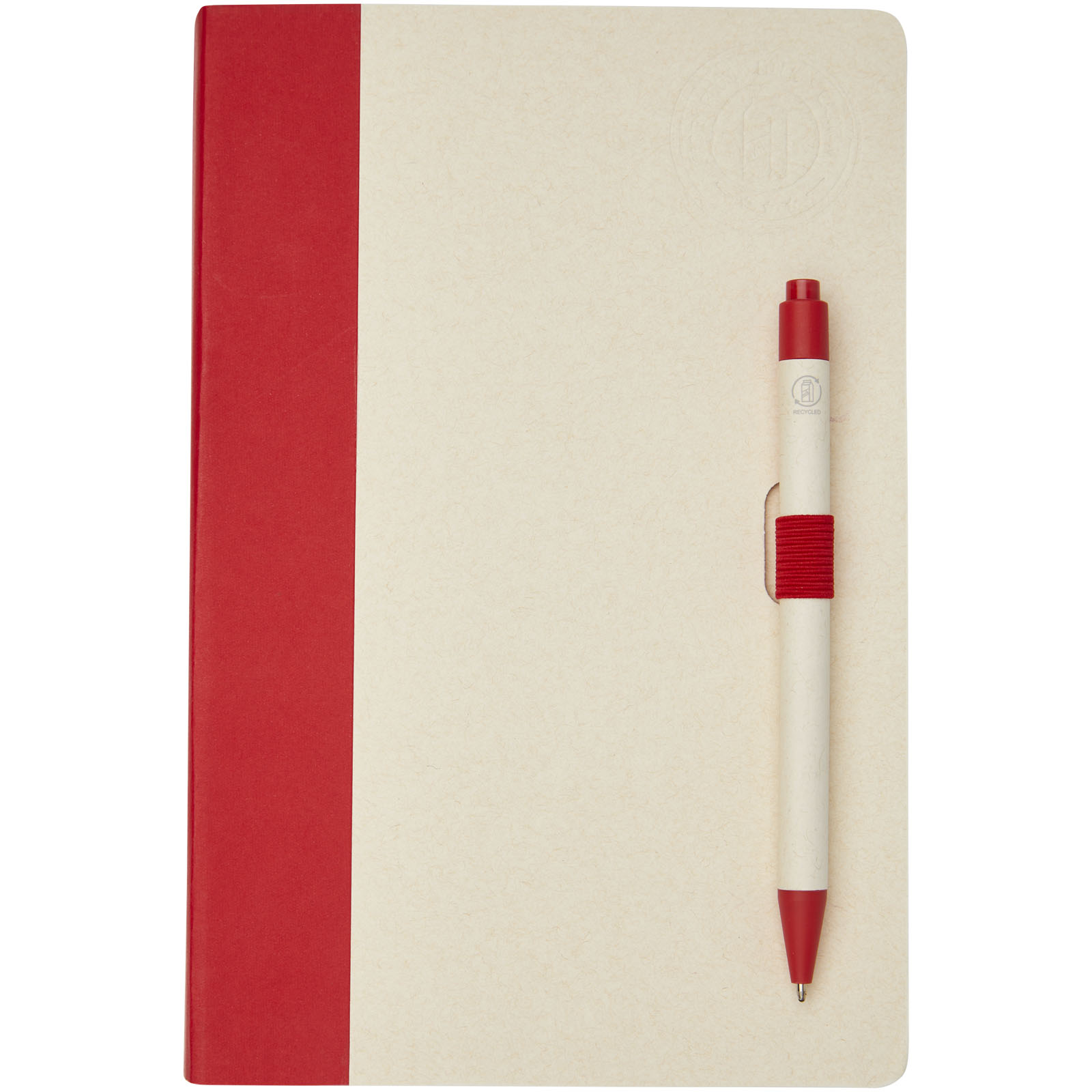 Set de libreta de referencia de tamaño A5 y bolígrafo fabricados con cartones de leche reciclados Dairy Dream