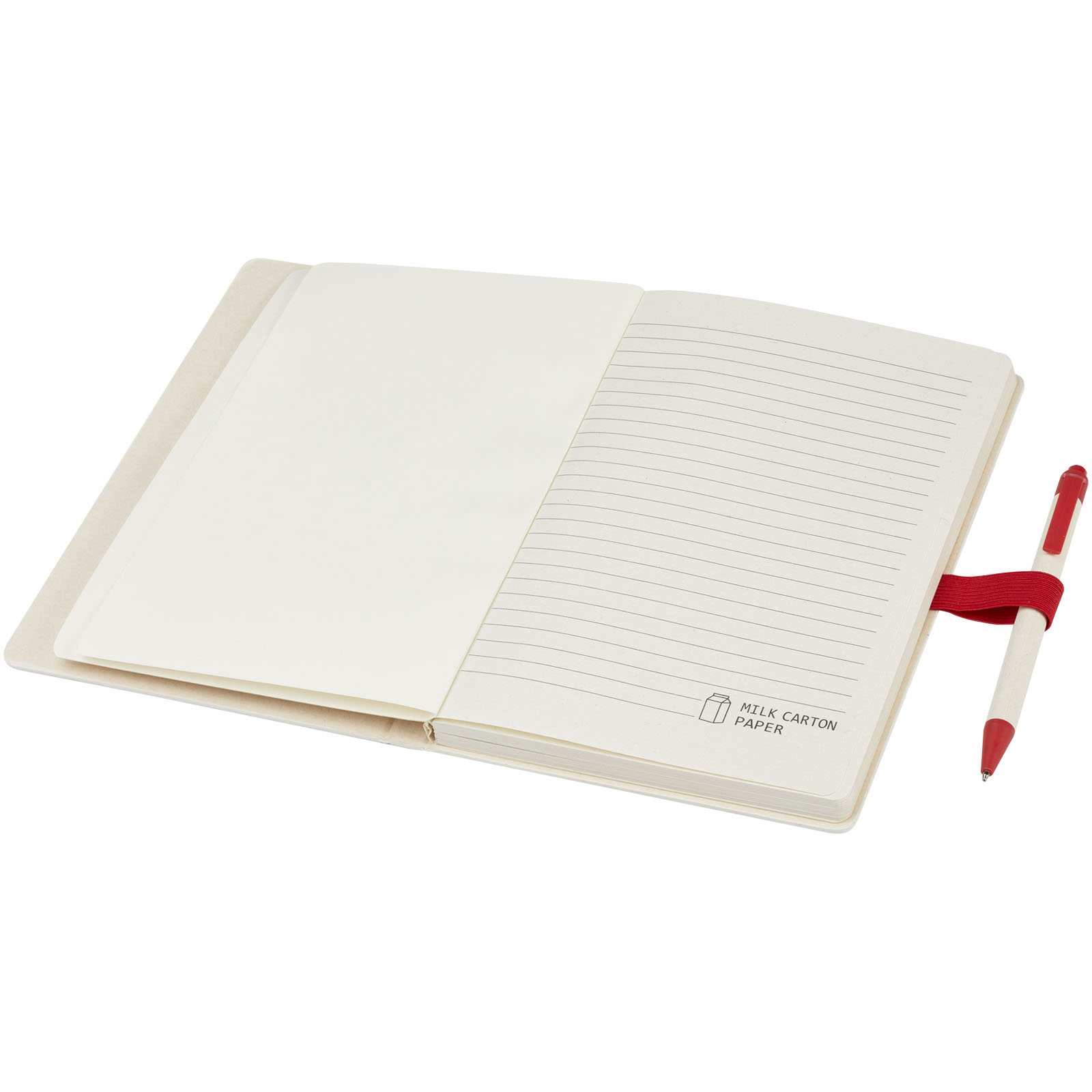 Set de libreta de referencia de tamaño A5 y bolígrafo fabricados con cartones de leche reciclados Dairy Dream