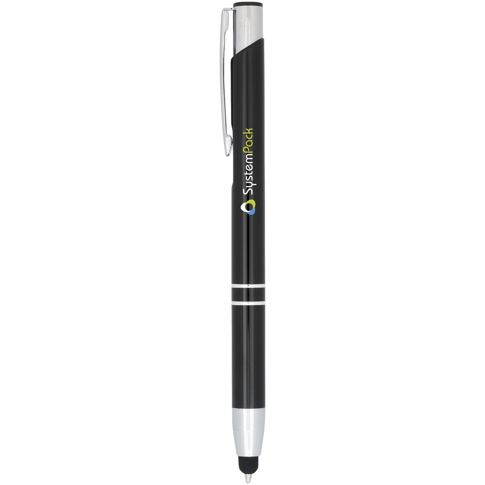 Bolígrafo con stylus de aluminio “Moneta” (tinta azul)