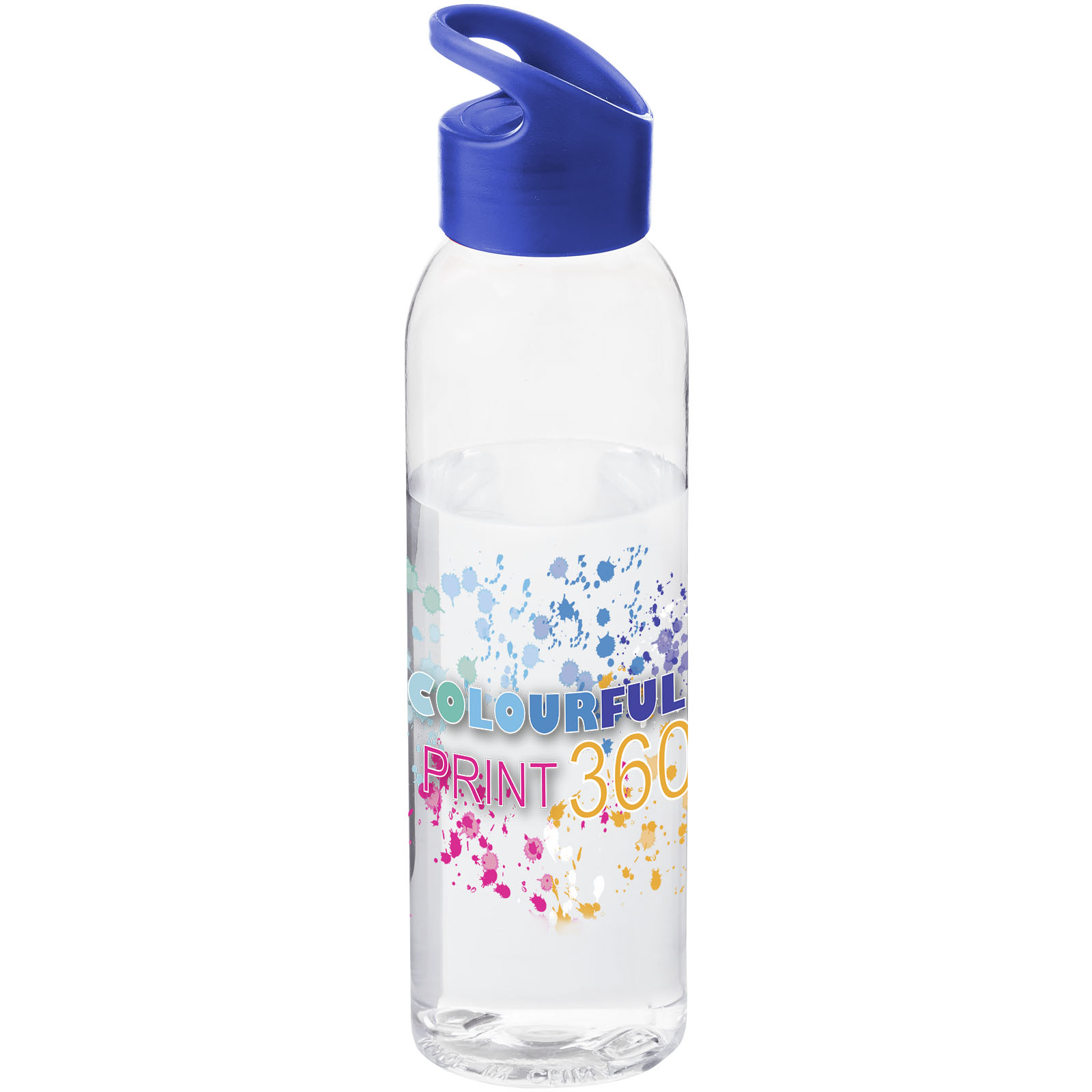 Botella de Tritan™ transparente con tapa de colores de 650 ml Sky