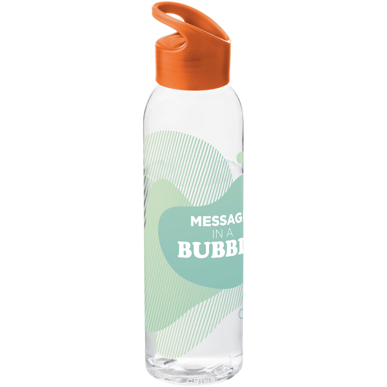 Botella de Tritan™ transparente con tapa de colores de 650 ml Sky