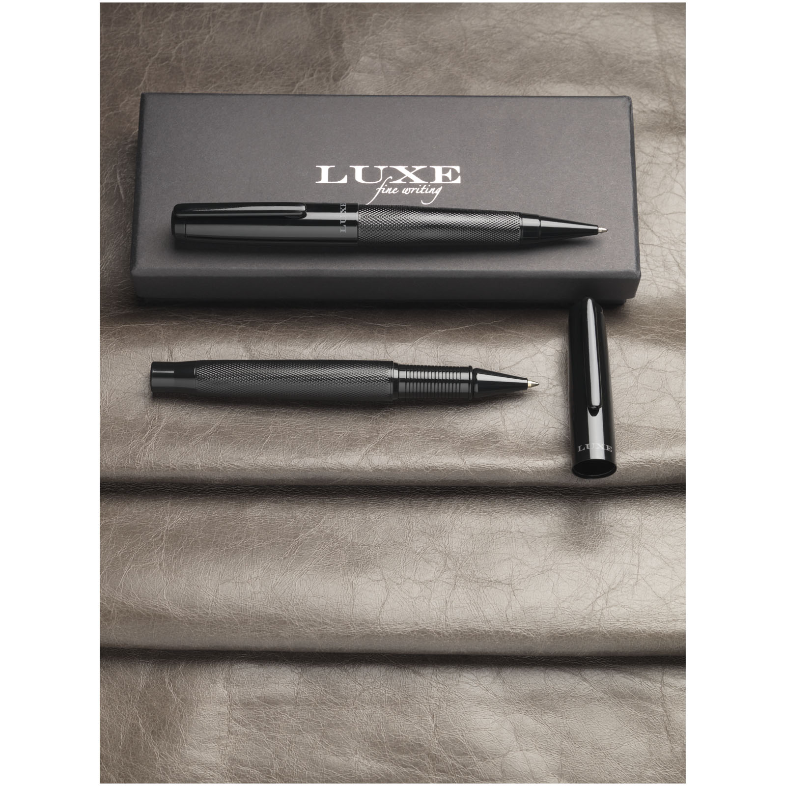 Set de bolígrafo y rollerball Gloss (tinta negra)