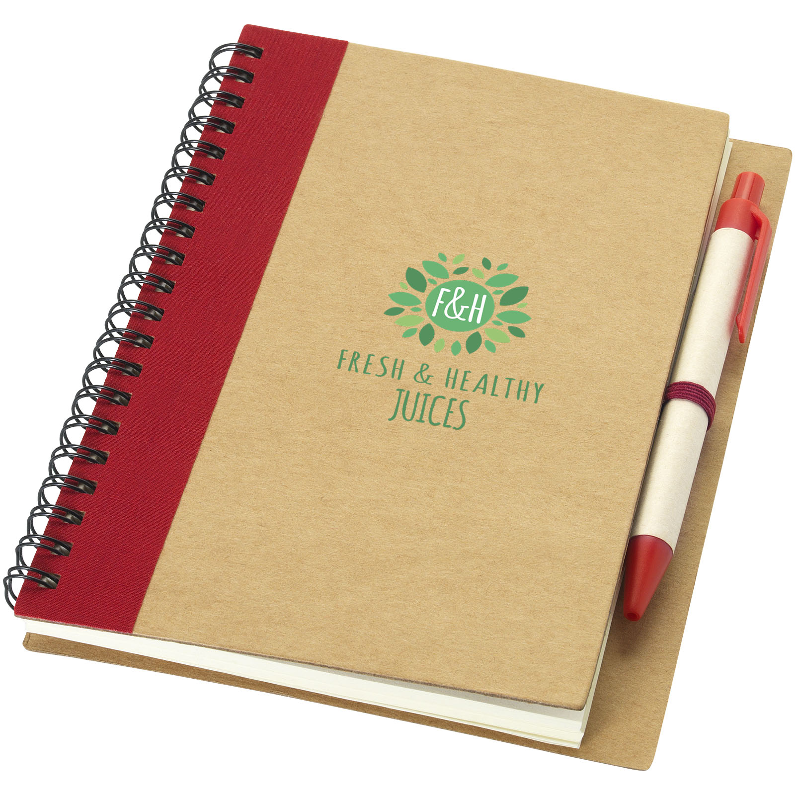Libreta de papel reciclado con bolígrafo Priestly