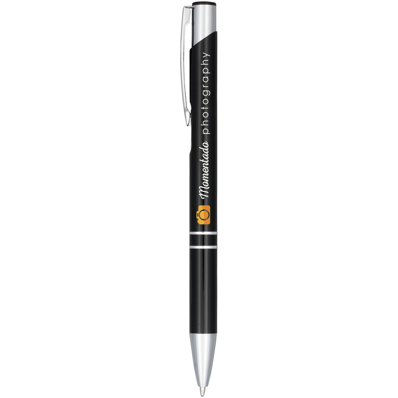 Bolígrafo de aluminio anodizado Moneta (tinta negra)