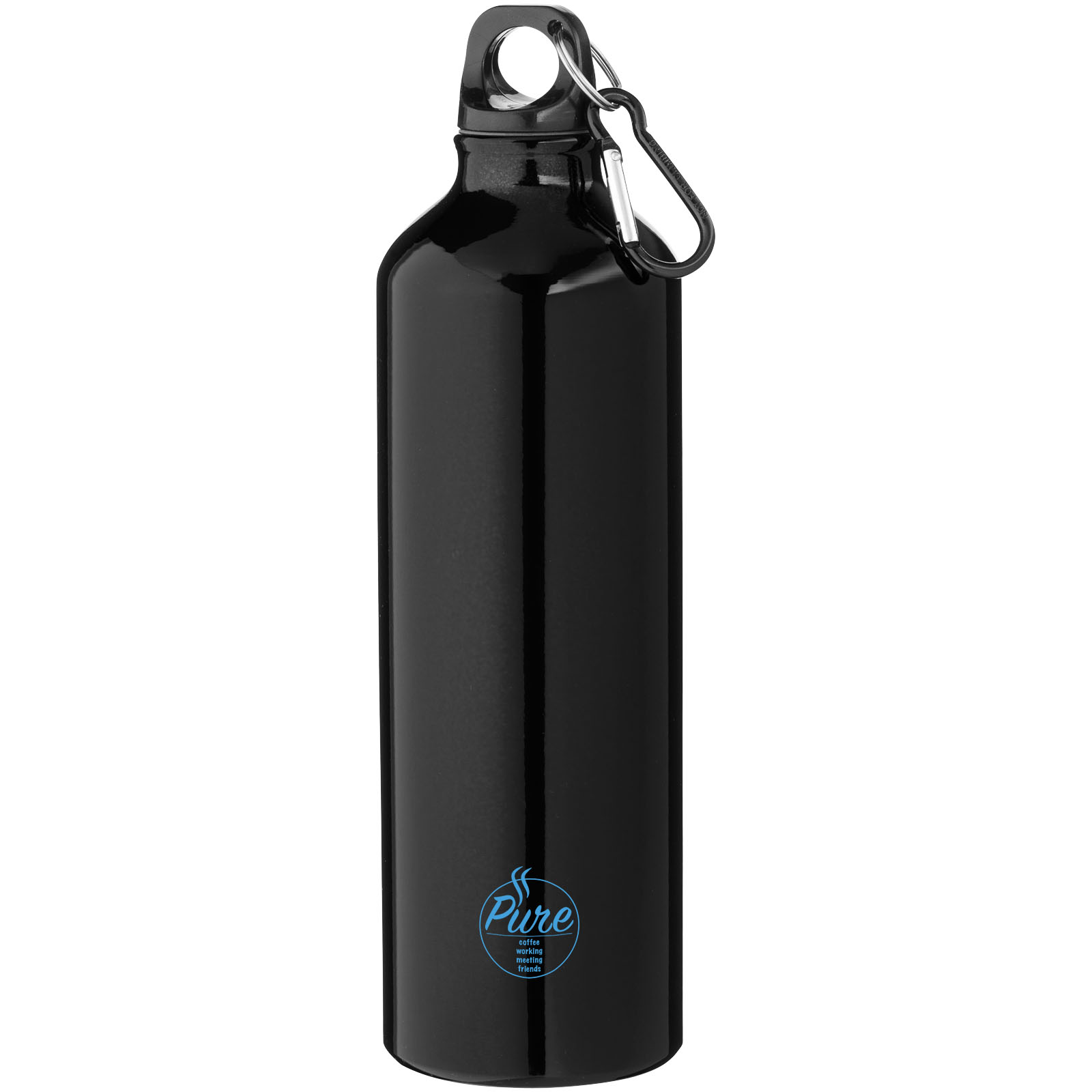 Botella de 770 ml de aluminio reciclado con certificado RCS con mosquetón Oregon