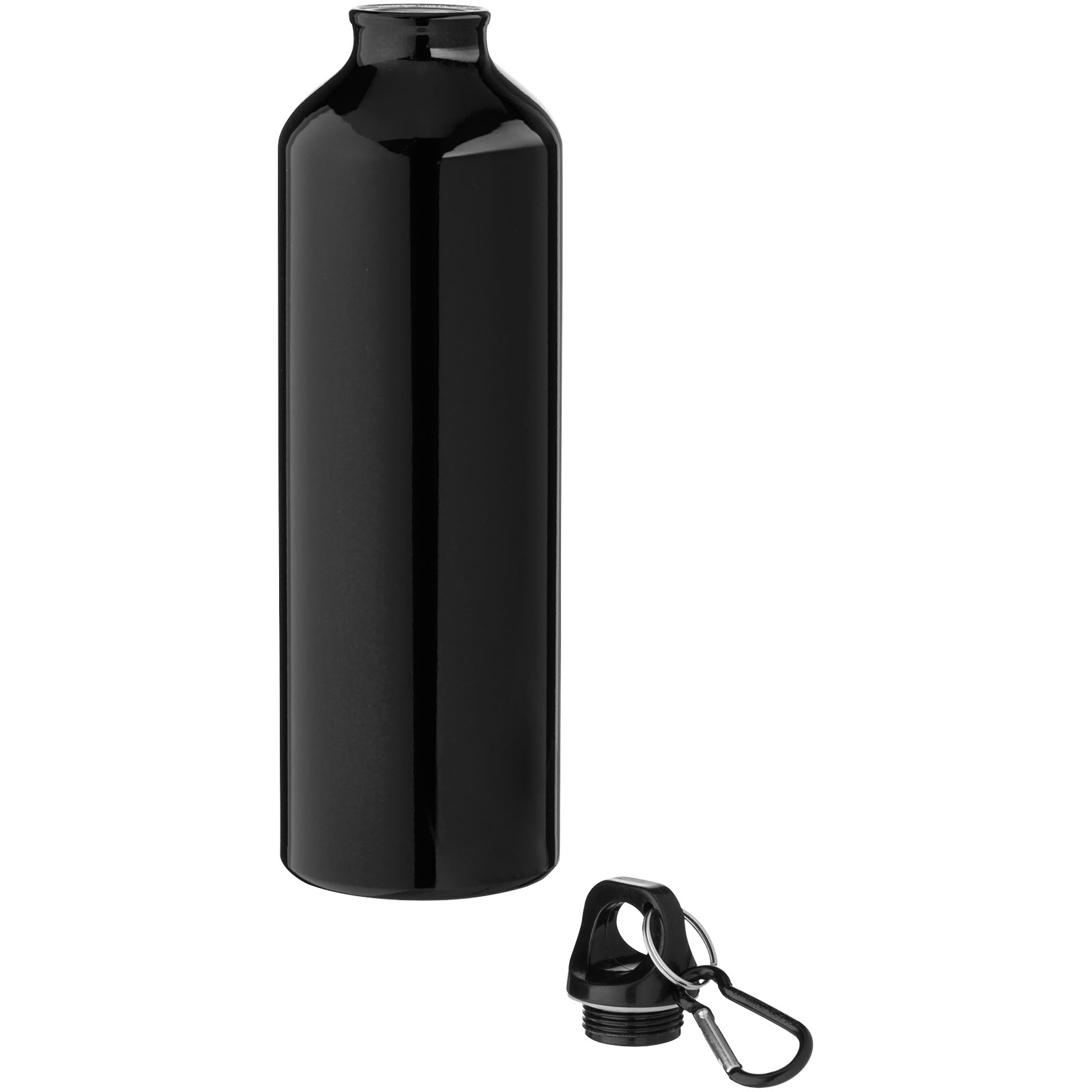 Botella de 770 ml de aluminio reciclado con certificado RCS con mosquetón Oregon