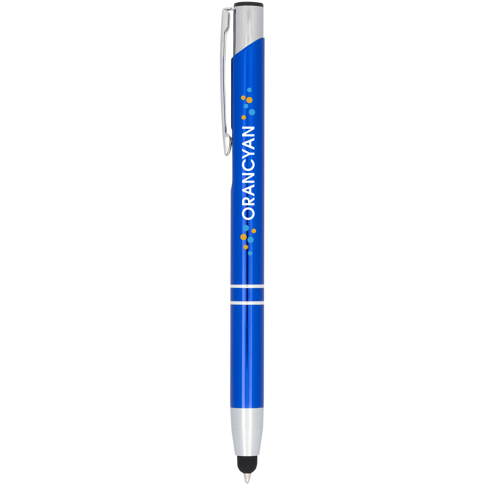Bolígrafo con stylus de aluminio “Moneta” (tinta azul)