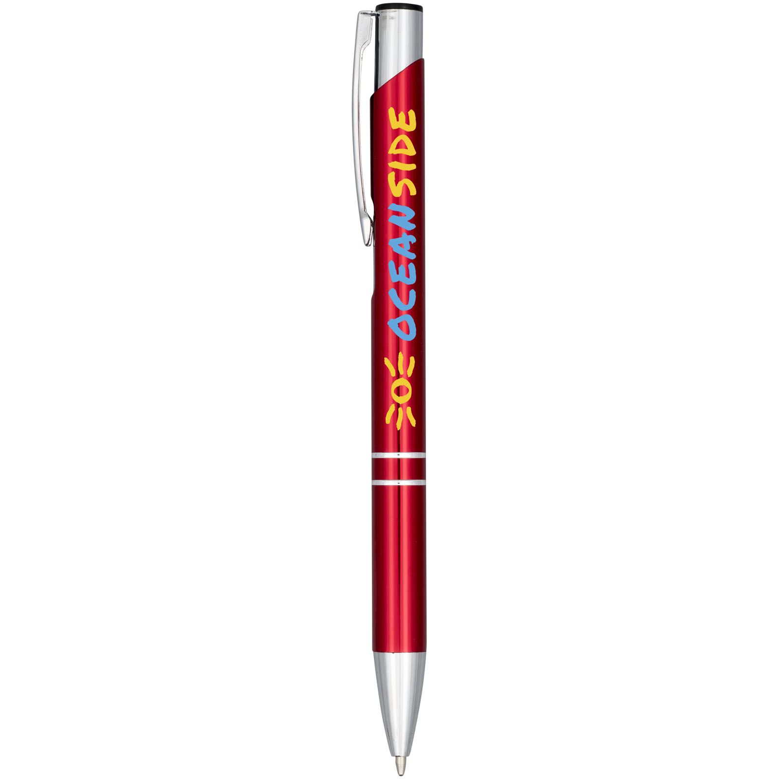 Bolígrafo de aluminio anodizado Moneta (tinta azul)