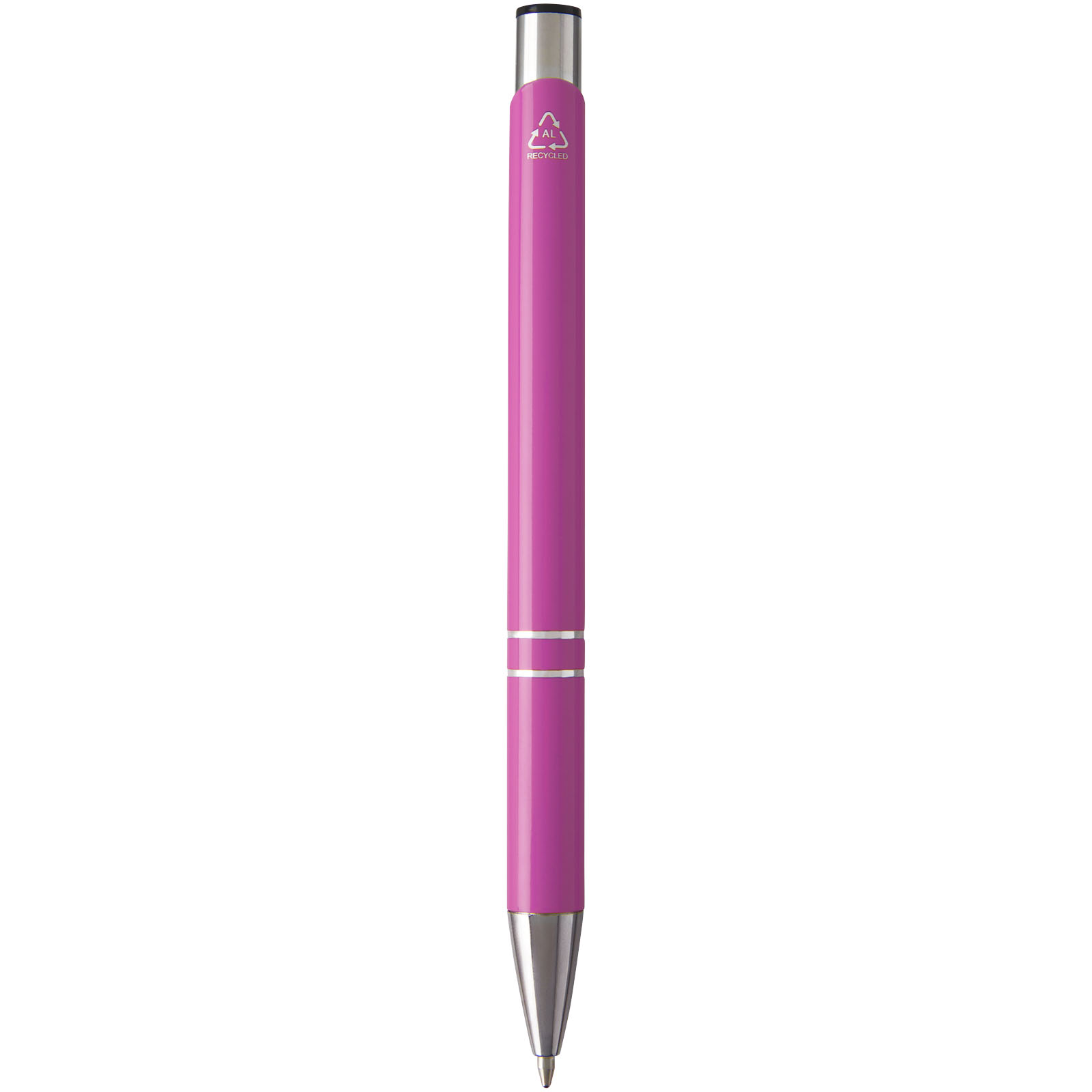 Bolígrafo de aluminio reciclado Moneta (tinta negra)