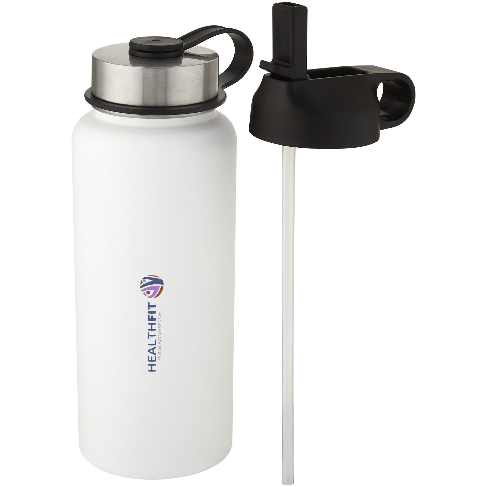 Bidón deportivo con aislamiento de cobre al vacío de 1 l con 2 tapas Supra