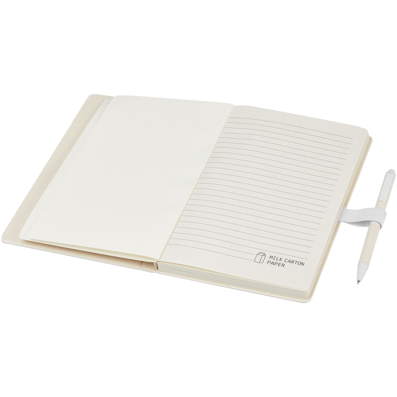Set de libreta de referencia de tamaño A5 y bolígrafo fabricados con cartones de leche reciclados Dairy Dream