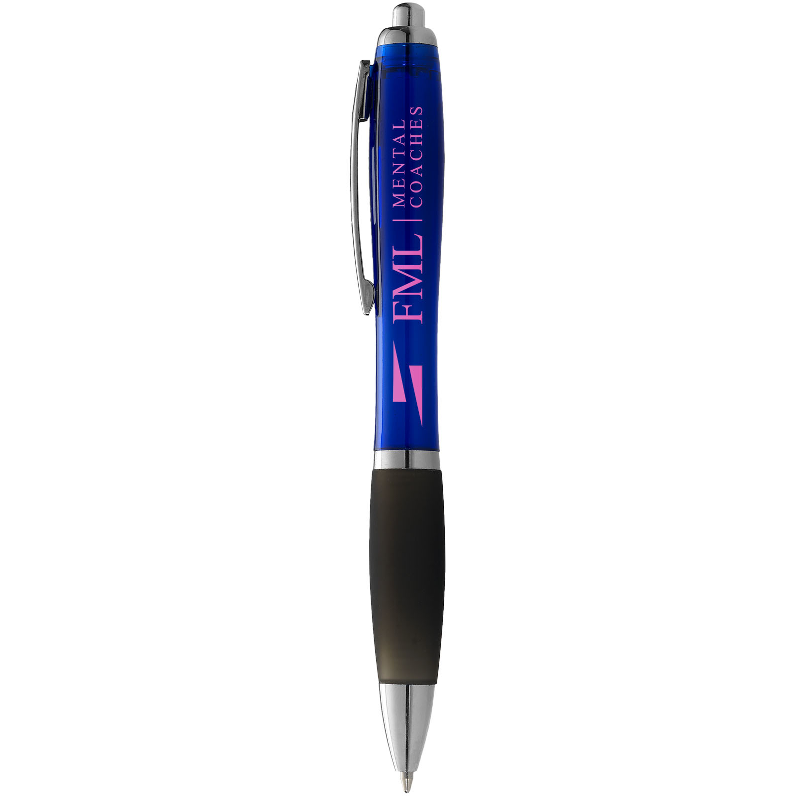 Bolígrafo de color y empuñadura negra Nash (tinta negra)