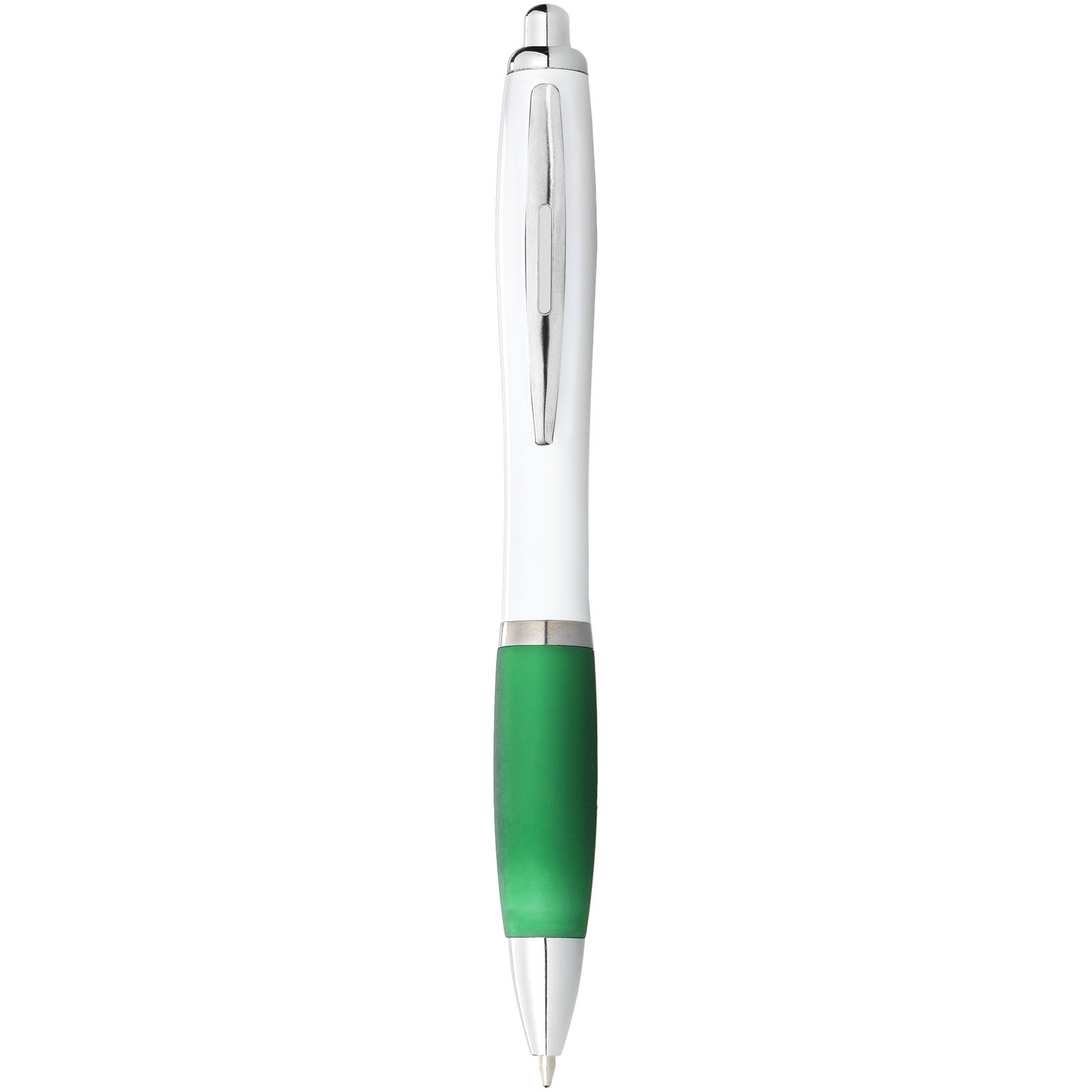 Bolígrafo blanco con empuñadura de color Nash (tinta negra)