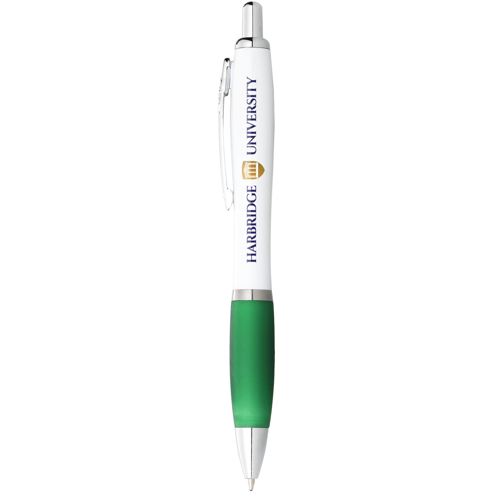 Bolígrafo blanco con empuñadura de color Nash (tinta negra)
