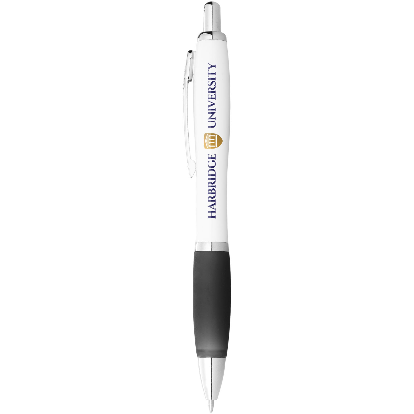 Bolígrafo blanco con empuñadura de color Nash (tinta negra)