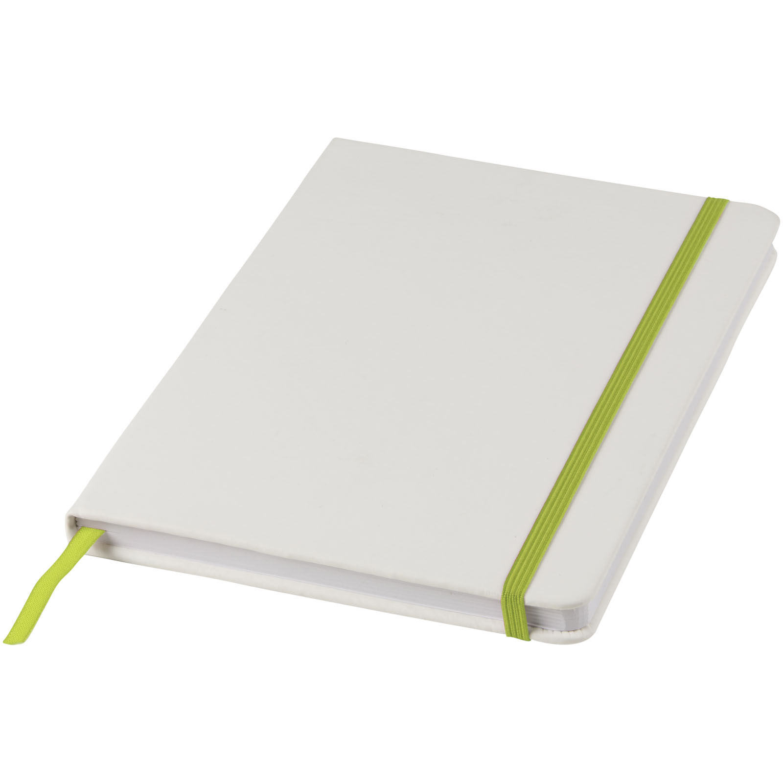 Libreta A5 blanca con cinta de color Spectrum