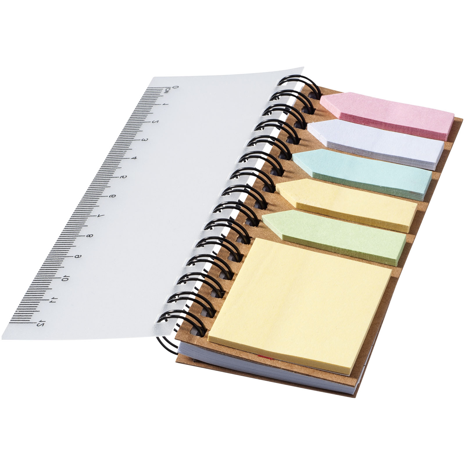 Libreta con espiral y notas adhesivas de colores Spinner