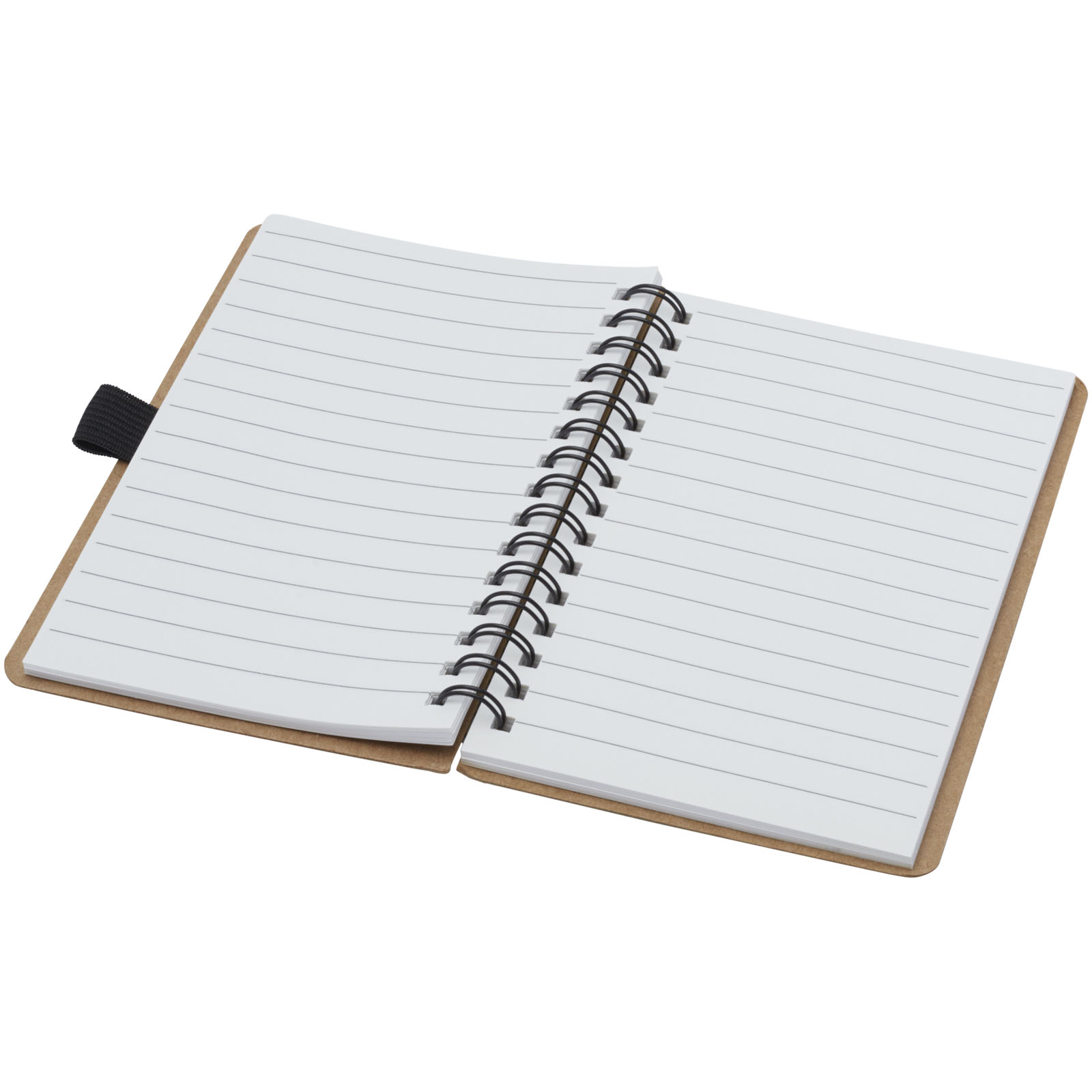 Libreta de tamaño A6 de cartón reciclado con espiral y papel de piedra Cobble