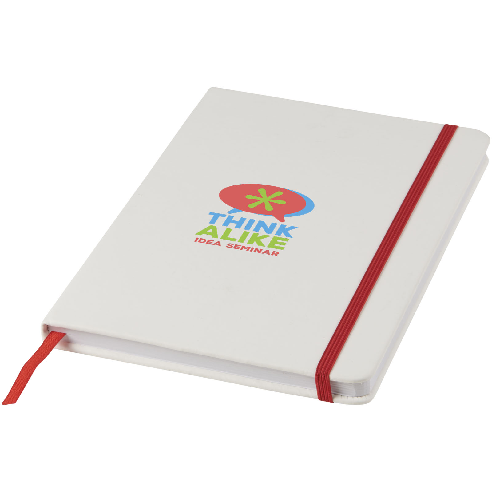 Libreta A5 blanca con cinta de color Spectrum