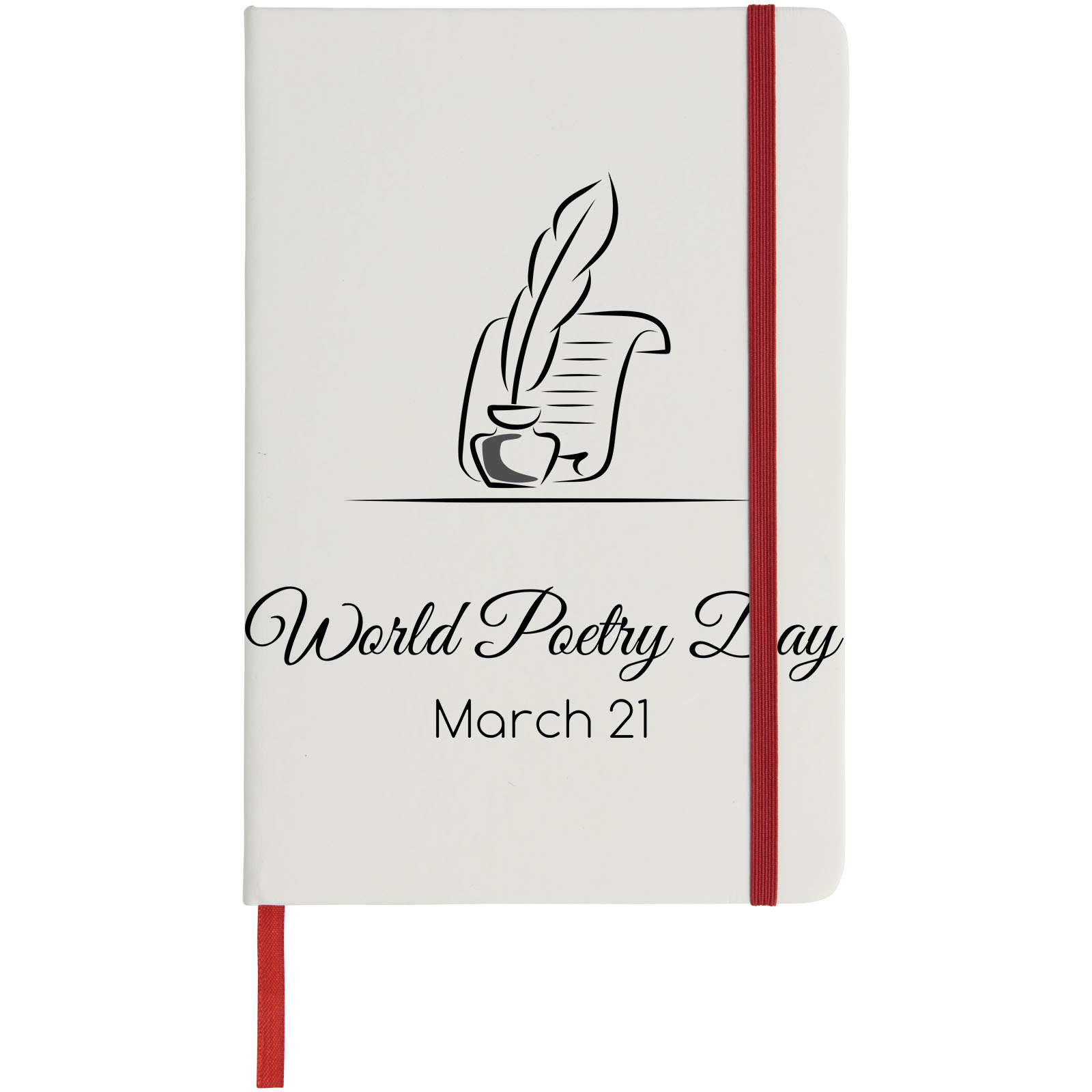 Libreta A5 blanca con cinta de color Spectrum
