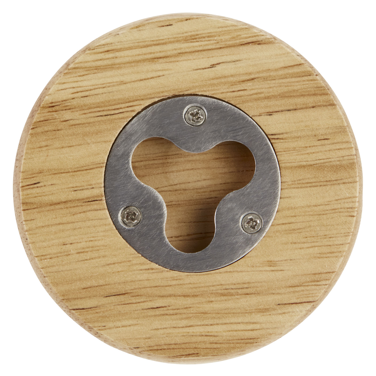 Posavasos de madera con abrebotellas Scoll