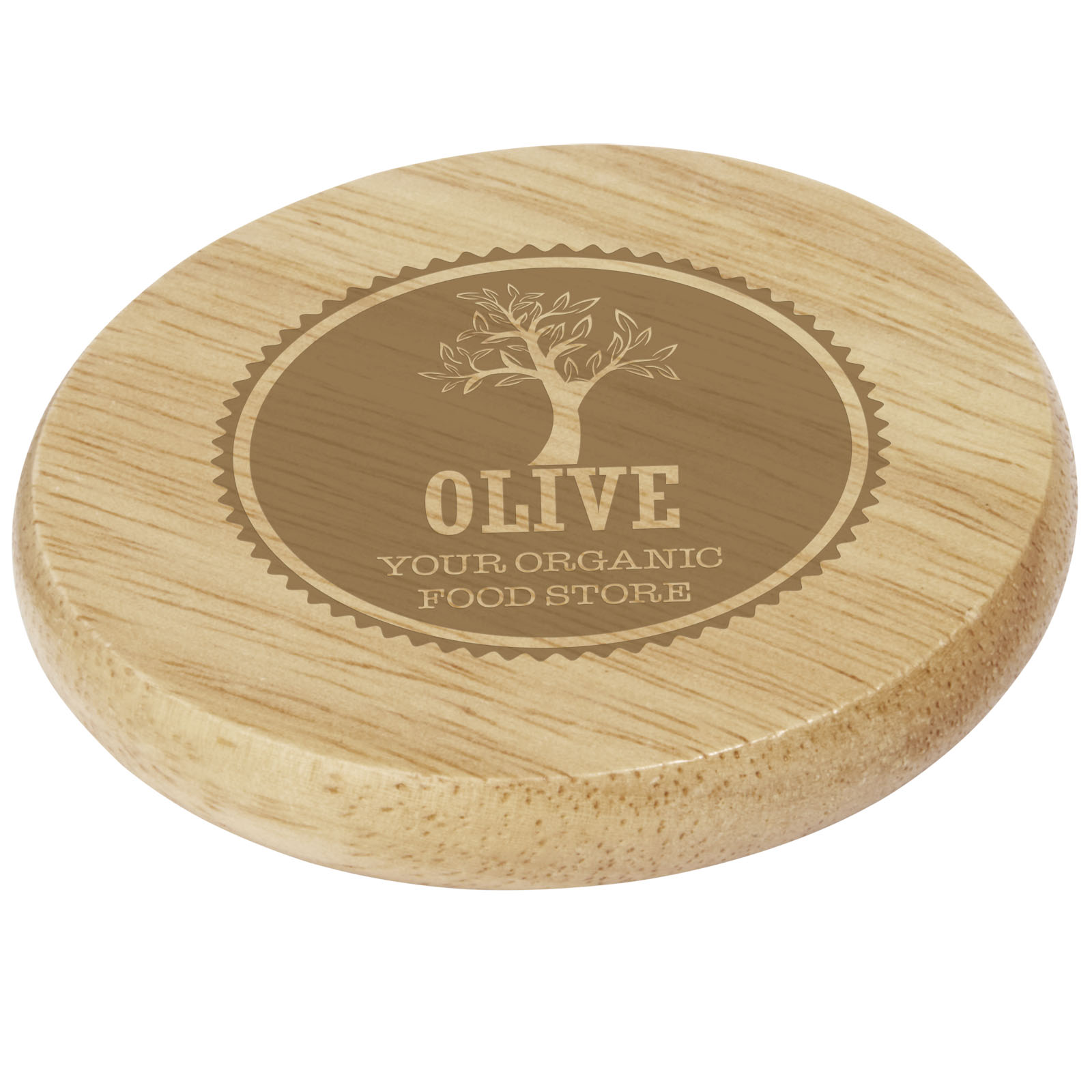 Posavasos de madera con abrebotellas Scoll