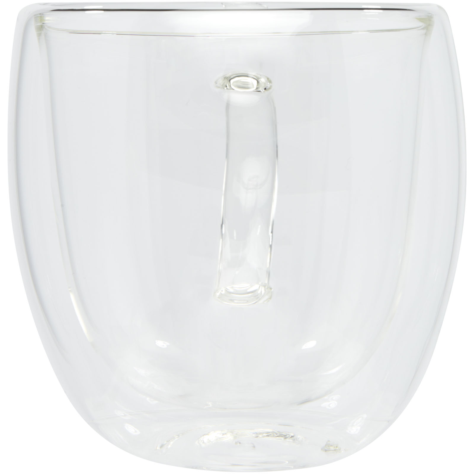 Dos tazas de vidrio de doble pared de 250 ml con posavasos de bambú Manti