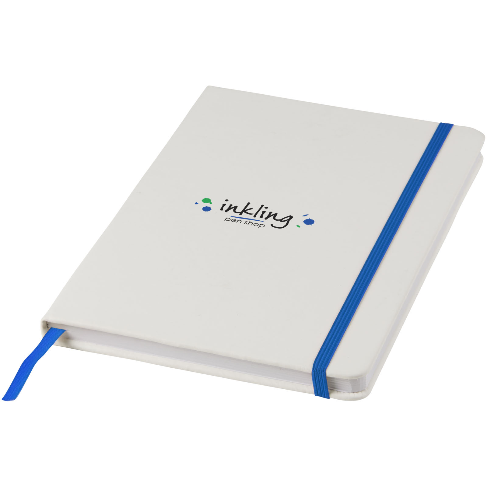 Libreta A5 blanca con cinta de color Spectrum