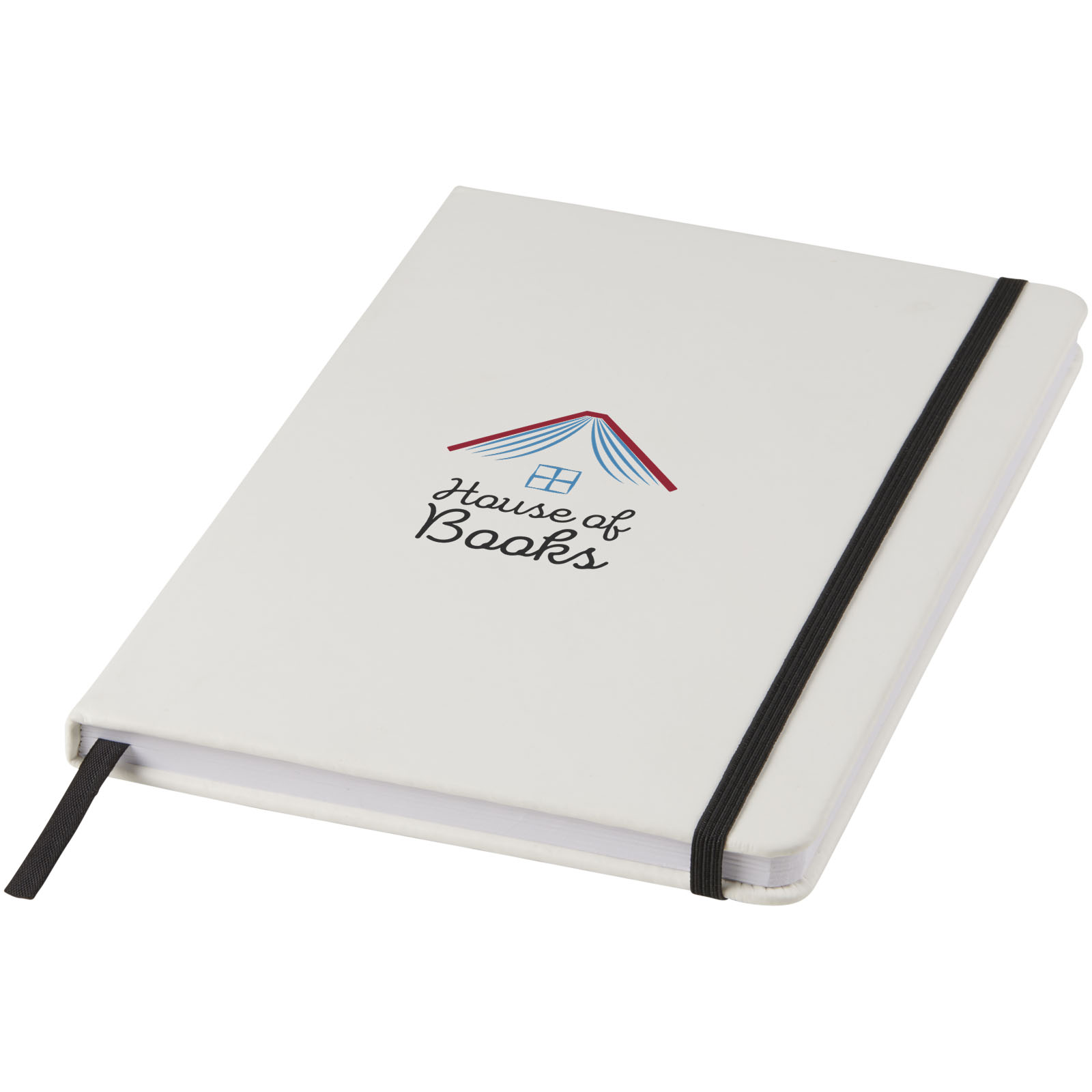 Libreta A5 blanca con cinta de color Spectrum