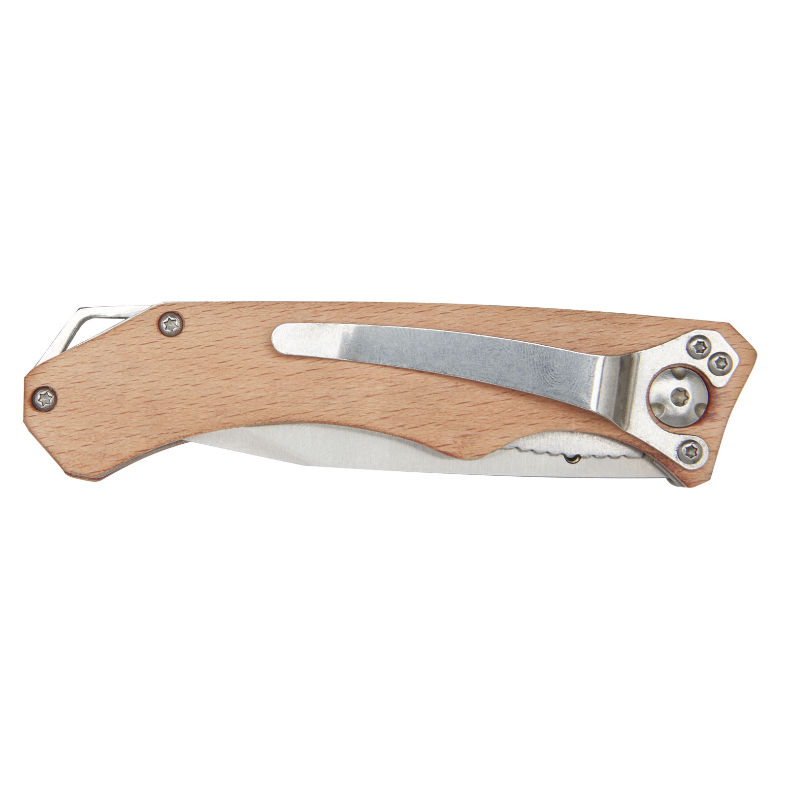 Navaja de madera con clip para cinturón Dave