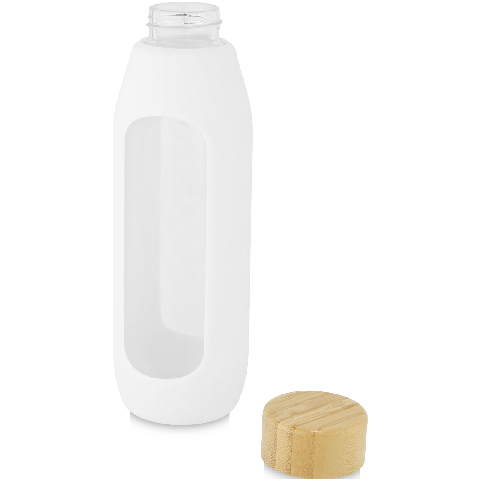 Botella de vidrio borosilicato con agarre de silicona de 600 ml  Tidan